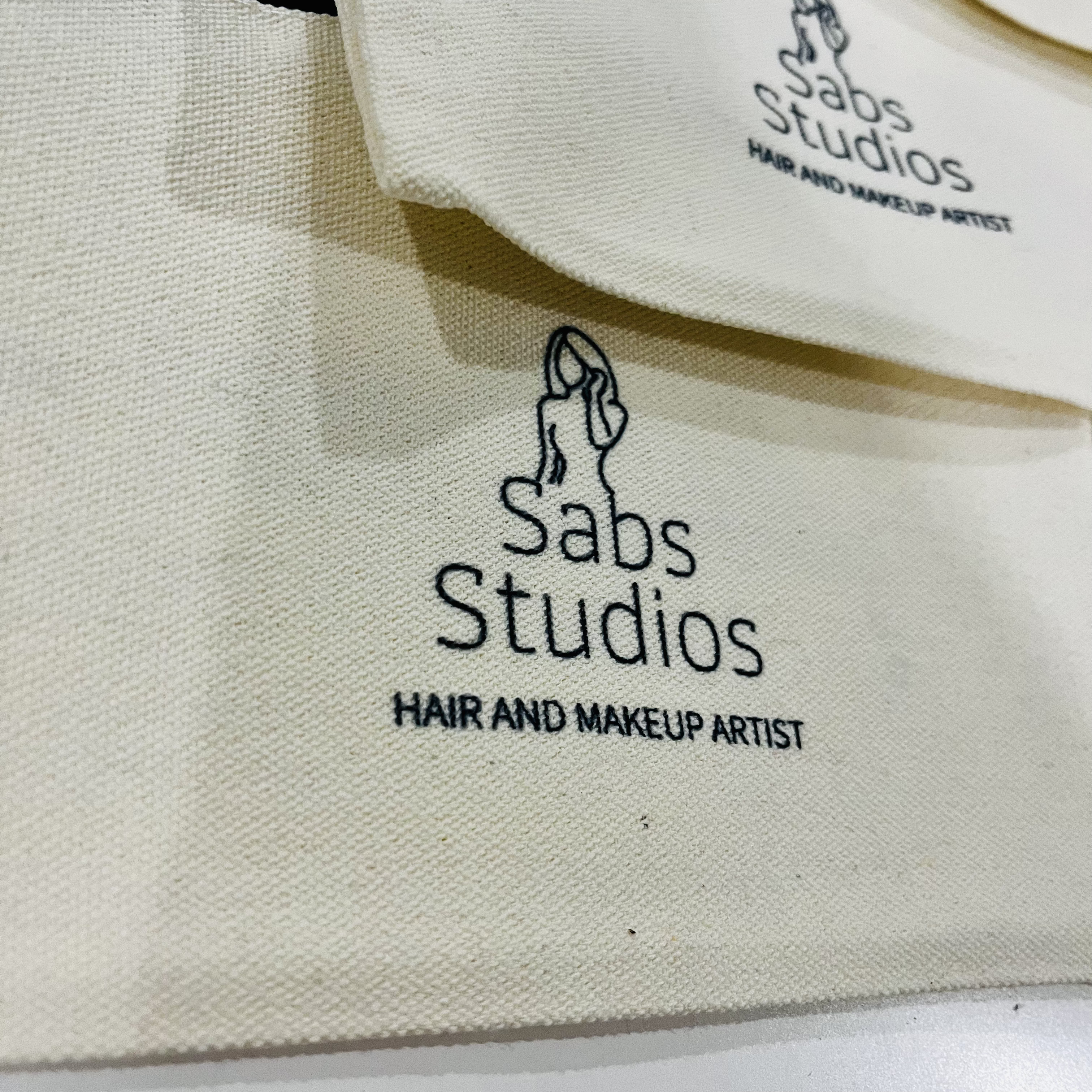 Custom Printed Business Name Canvas Zipper Pouches