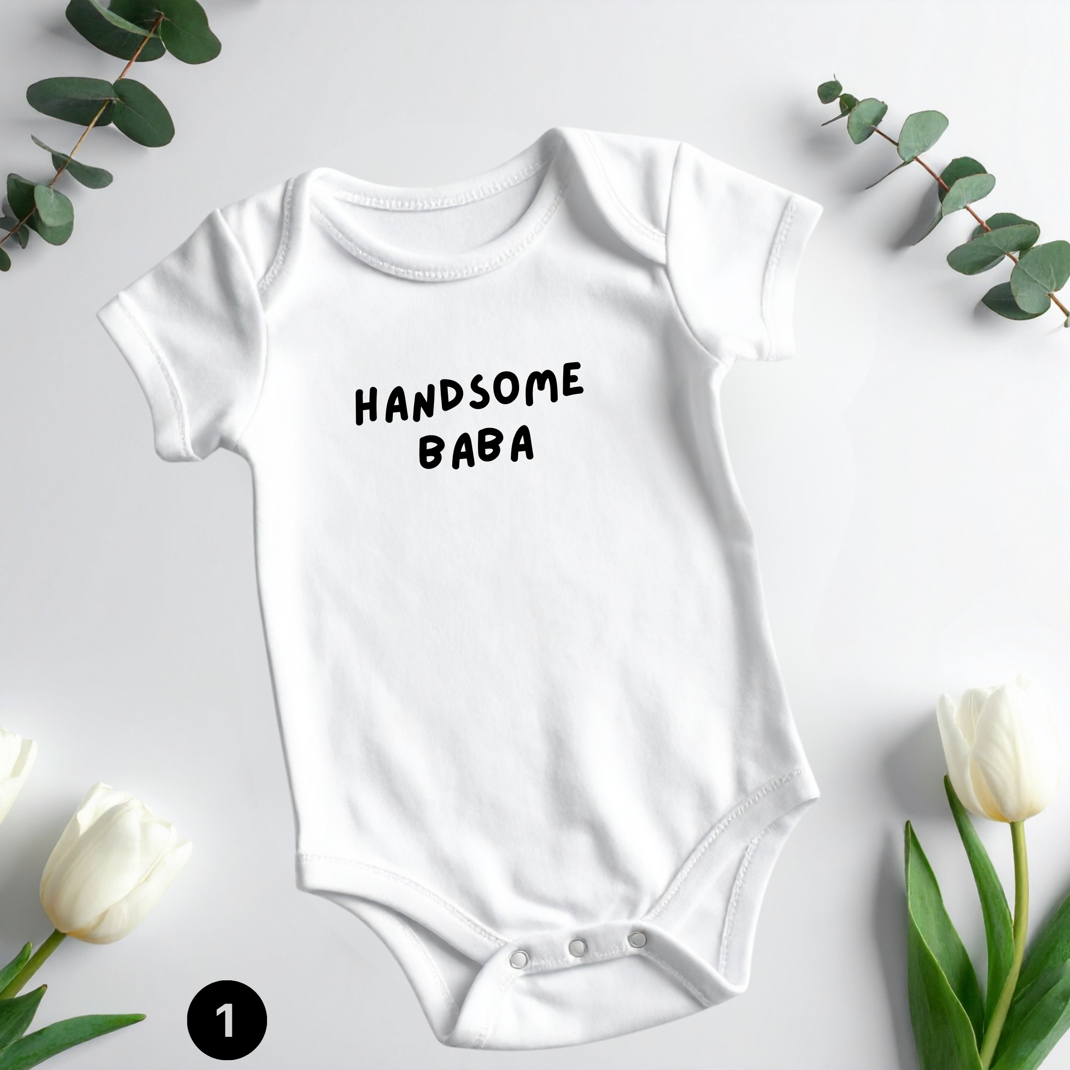 Custom Muslim Baby Onesie – “Handsome Baba” or “Pyari Gurya” | Cute Urdu Baby Bodysuit Gift