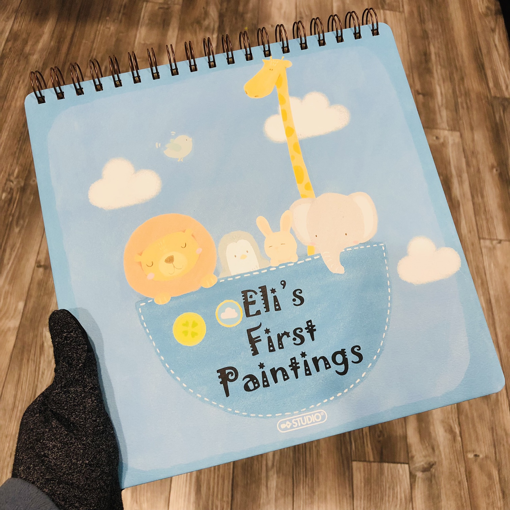 Personalized Zoo Animals Sketchbook for Kids, Drawing Book, Custom Kids Gift Doodle Book