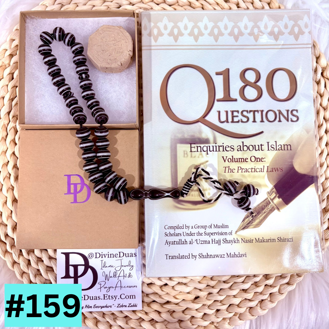 Karbala Made Turbah with Tasbeeh and 180 Islamic Questions Answered