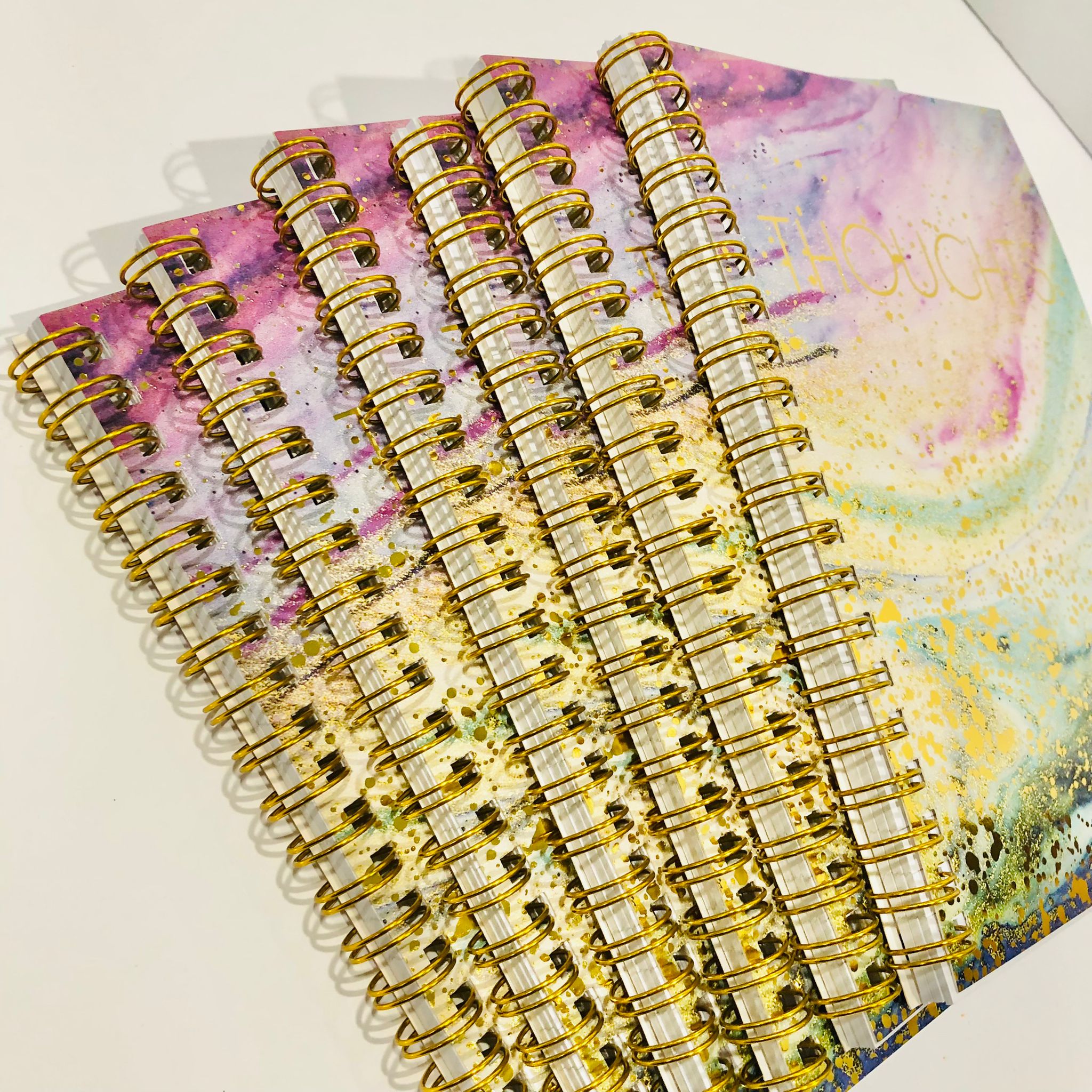 Personalized Gold Embossed Password Note book, Custom Name Vinyl Decal Thoughts Book, Personalised Journal Tracker Book for her