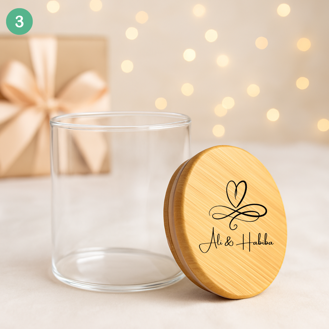 Custom Family Name Engraved Jar Housewarming Gift, New Home Gift, Eid Gift, Christmas Family Gift