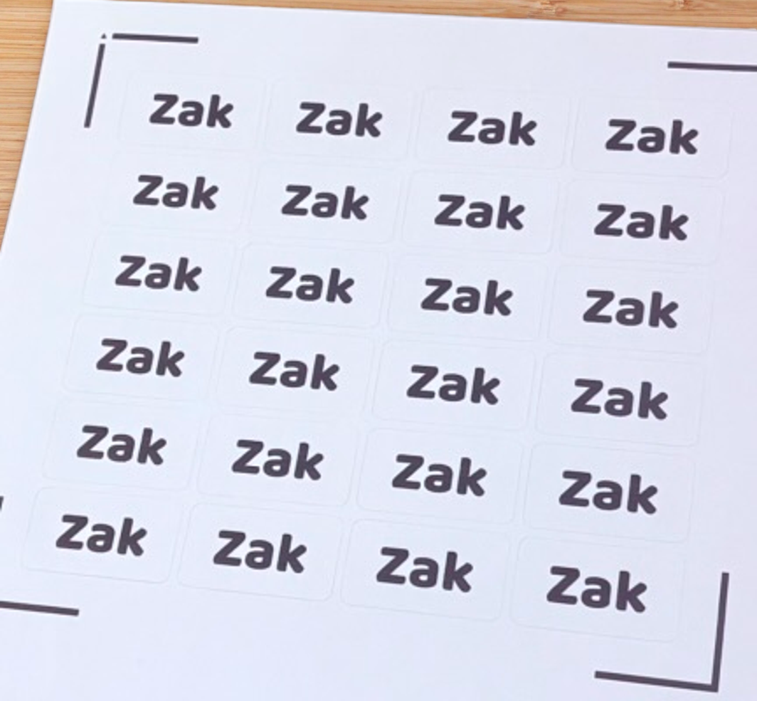 Custom Name Stickers