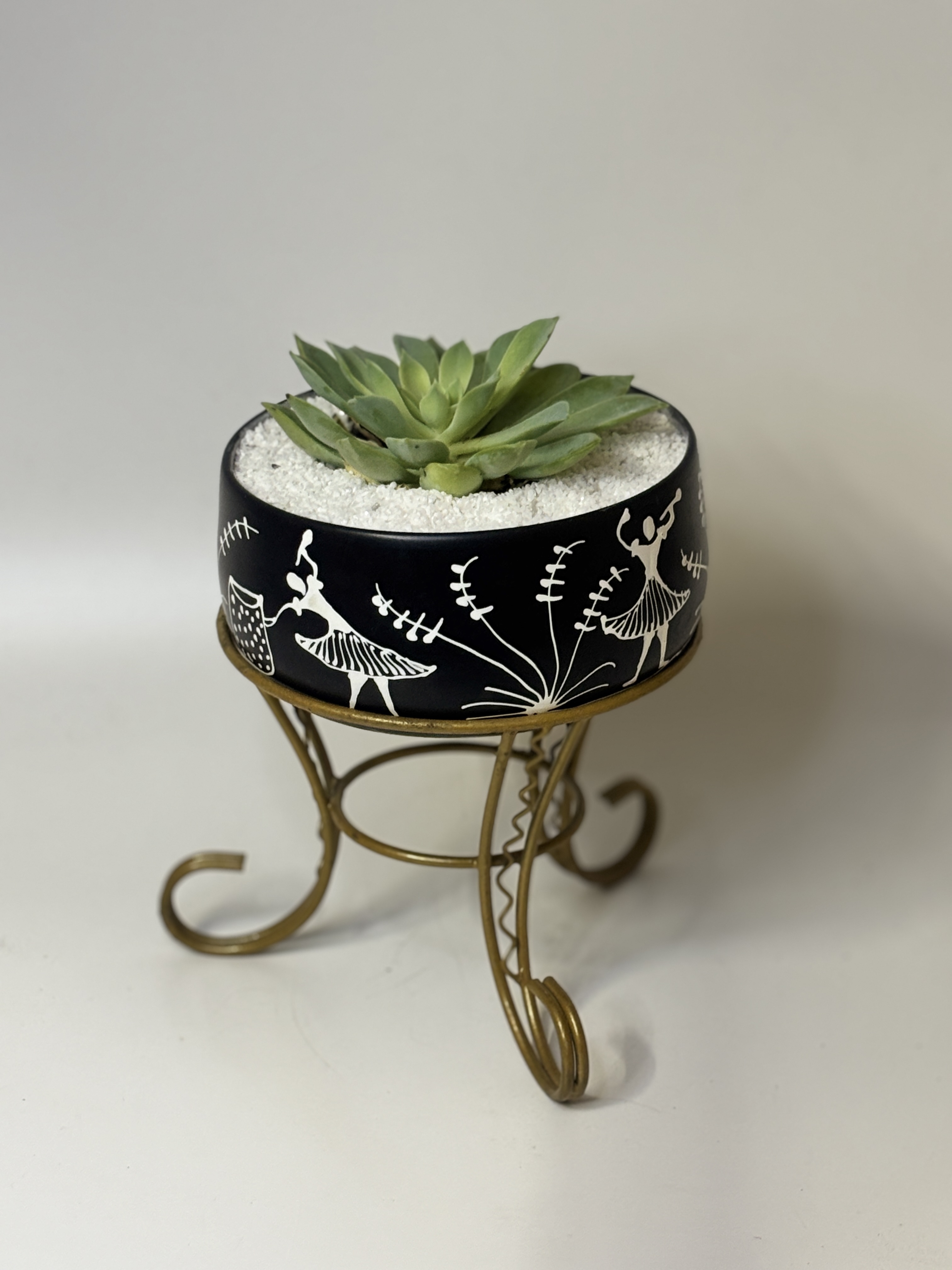 Handcrafted Succulent Planter with Stand