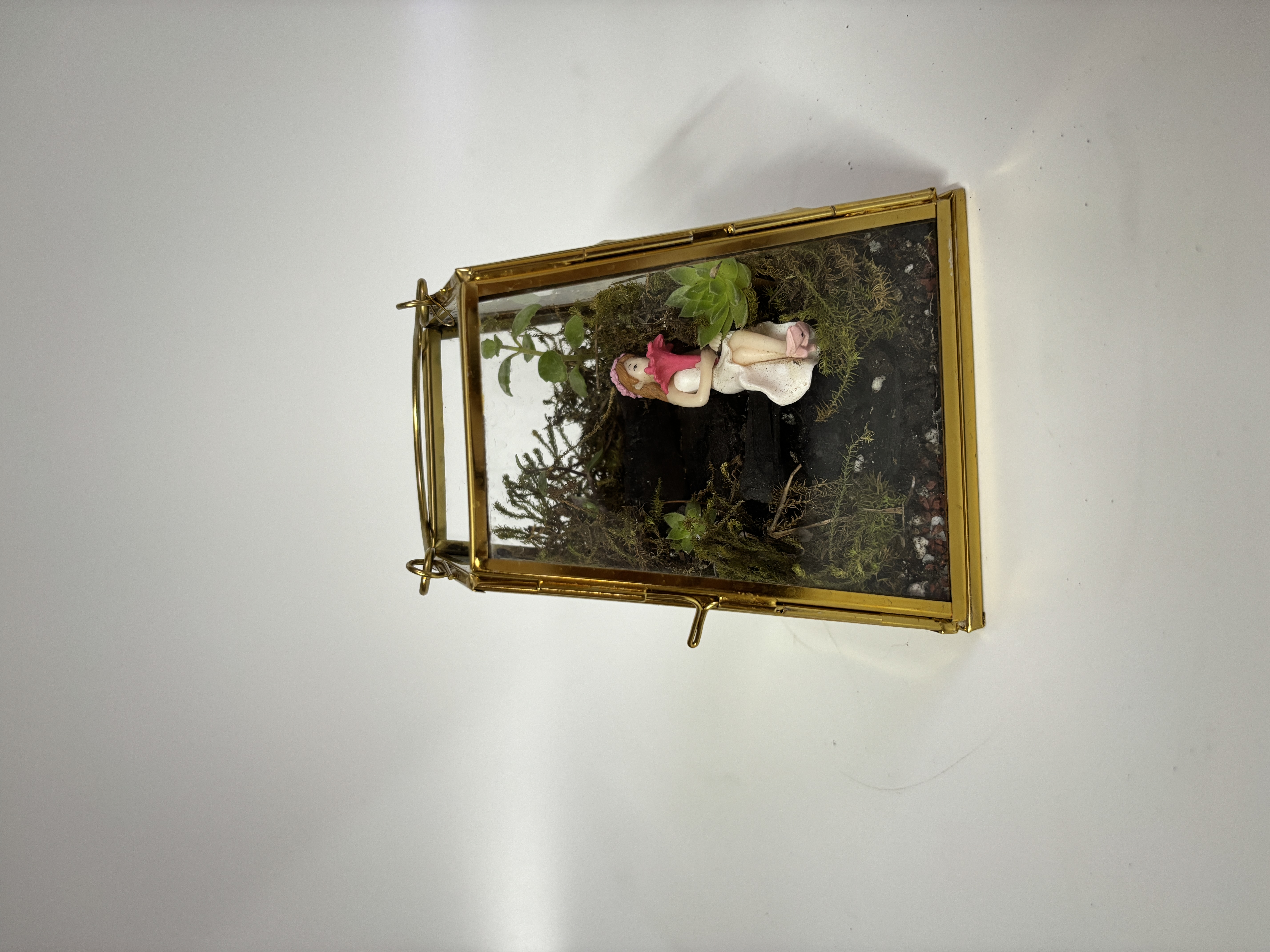 Glass Terrarium with Figurine