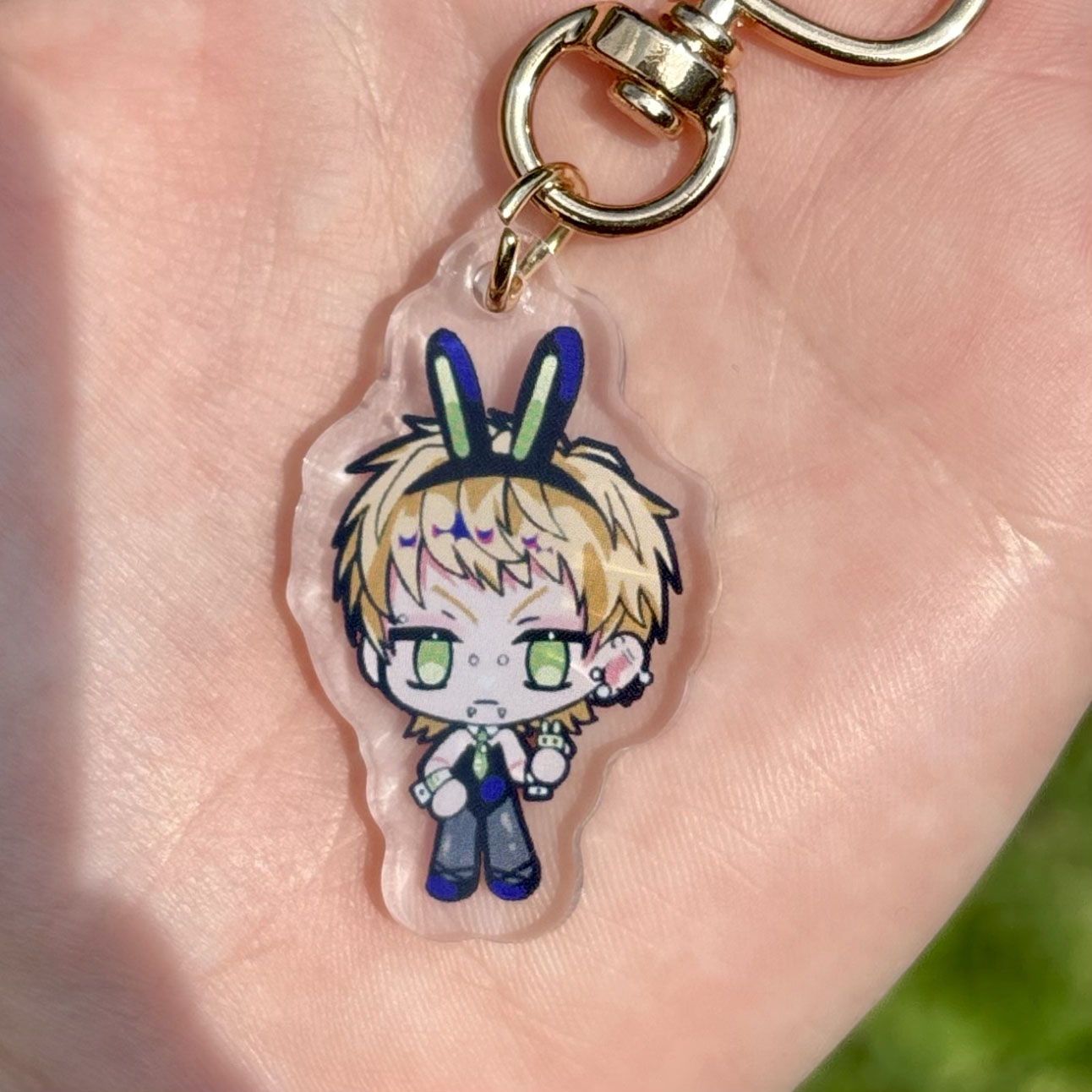 Aoba and Noiz Bunny Keychain