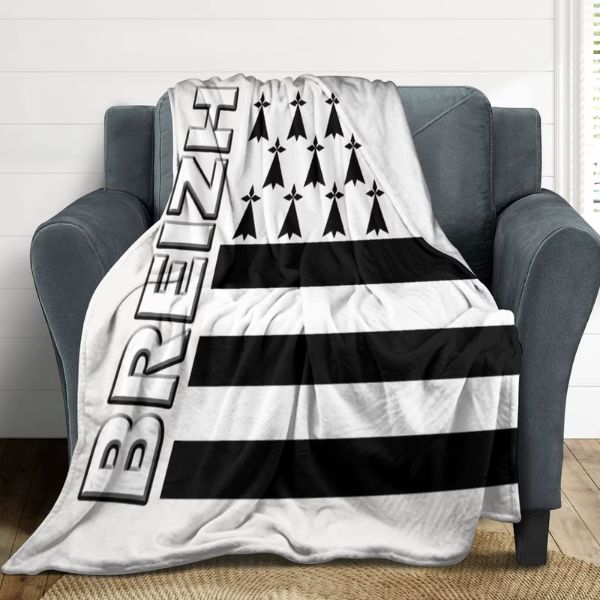 Plaid Breton Gwenn-ha-du marqué "BREIZH"