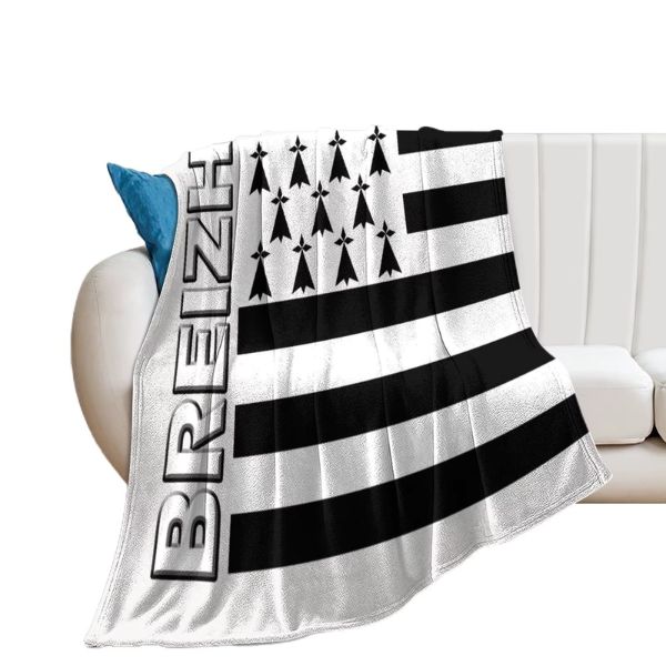 Plaid Breton Gwenn-ha-du marqué "BREIZH"