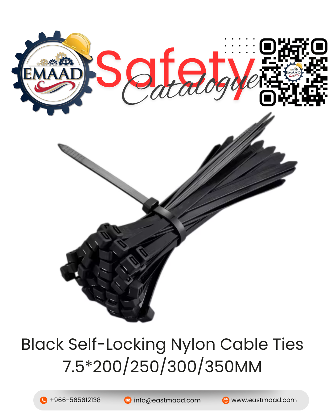 Black Self-Locking Nylon Cable Ties