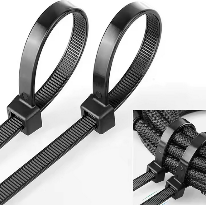 Black Self-Locking Nylon Cable Ties