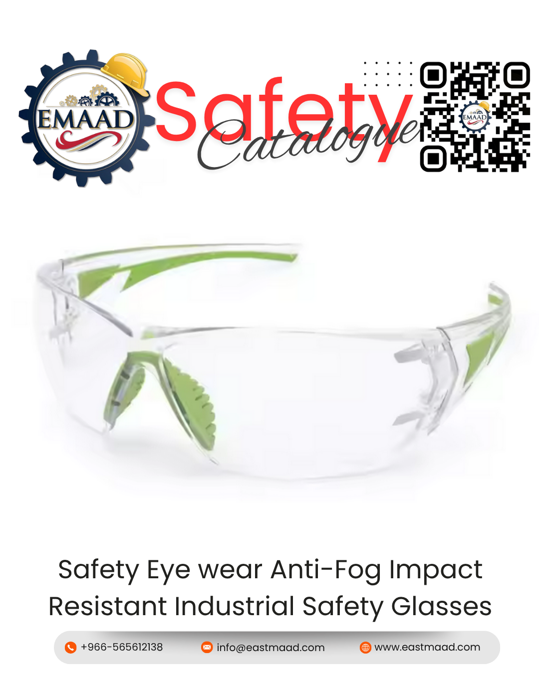 Safety Eyewear Anti-Fog Impact Resistant Glasses
