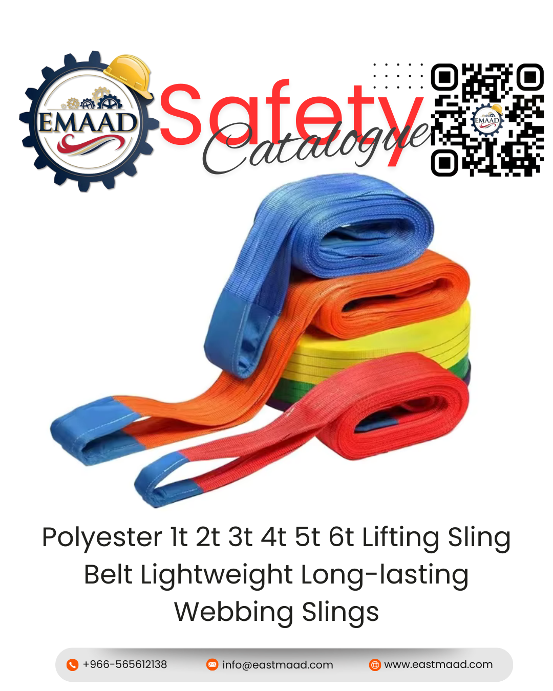 Polyester 1t 2t 3t 4t 5t 6t Lifting Sling Belt 