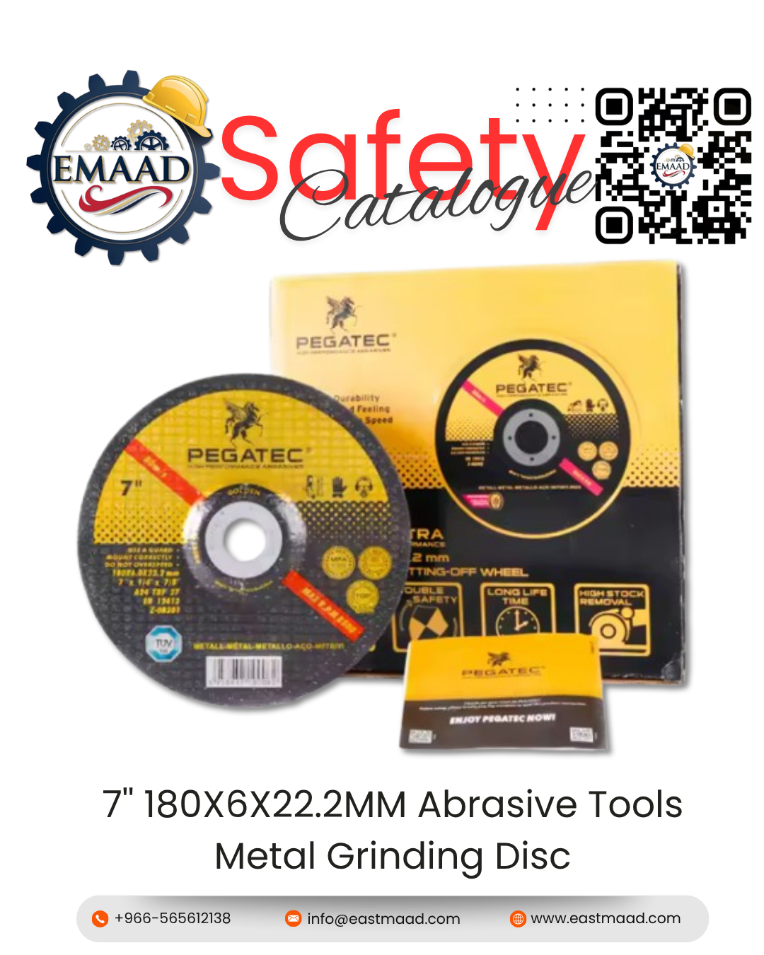 7" 180X6X22.2MM Abrasive Tools Metal Grinding Disc