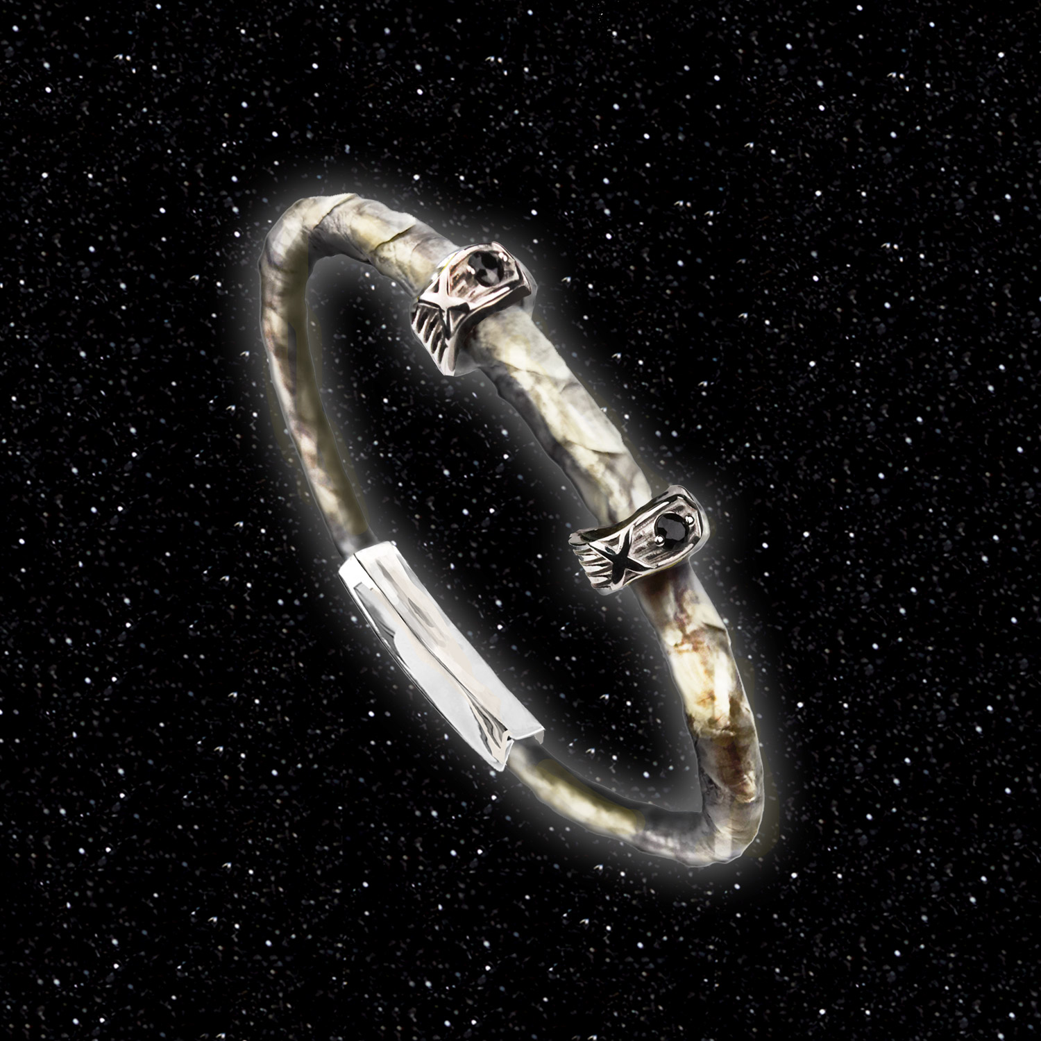 Snakeskin Leather Bracelet (075c)