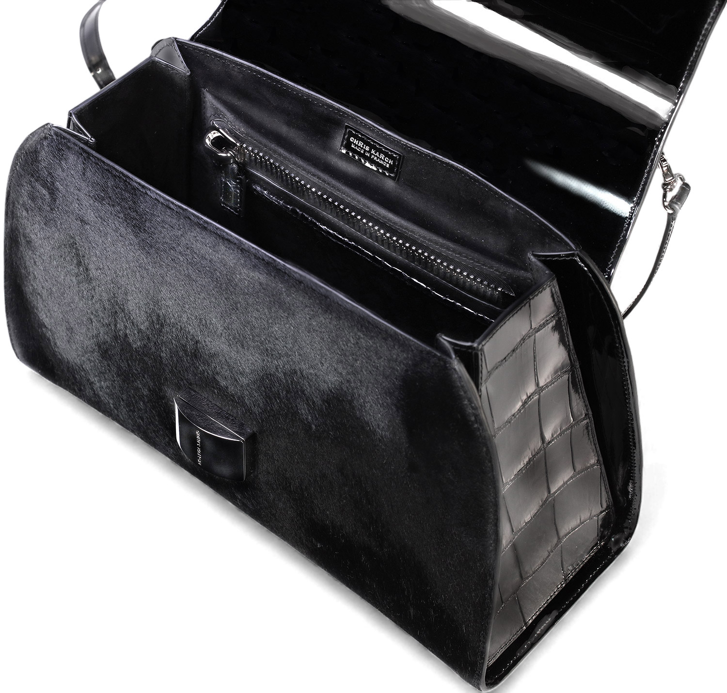 Elegant Black Calfskin Leather Shoulder Bag (J32)