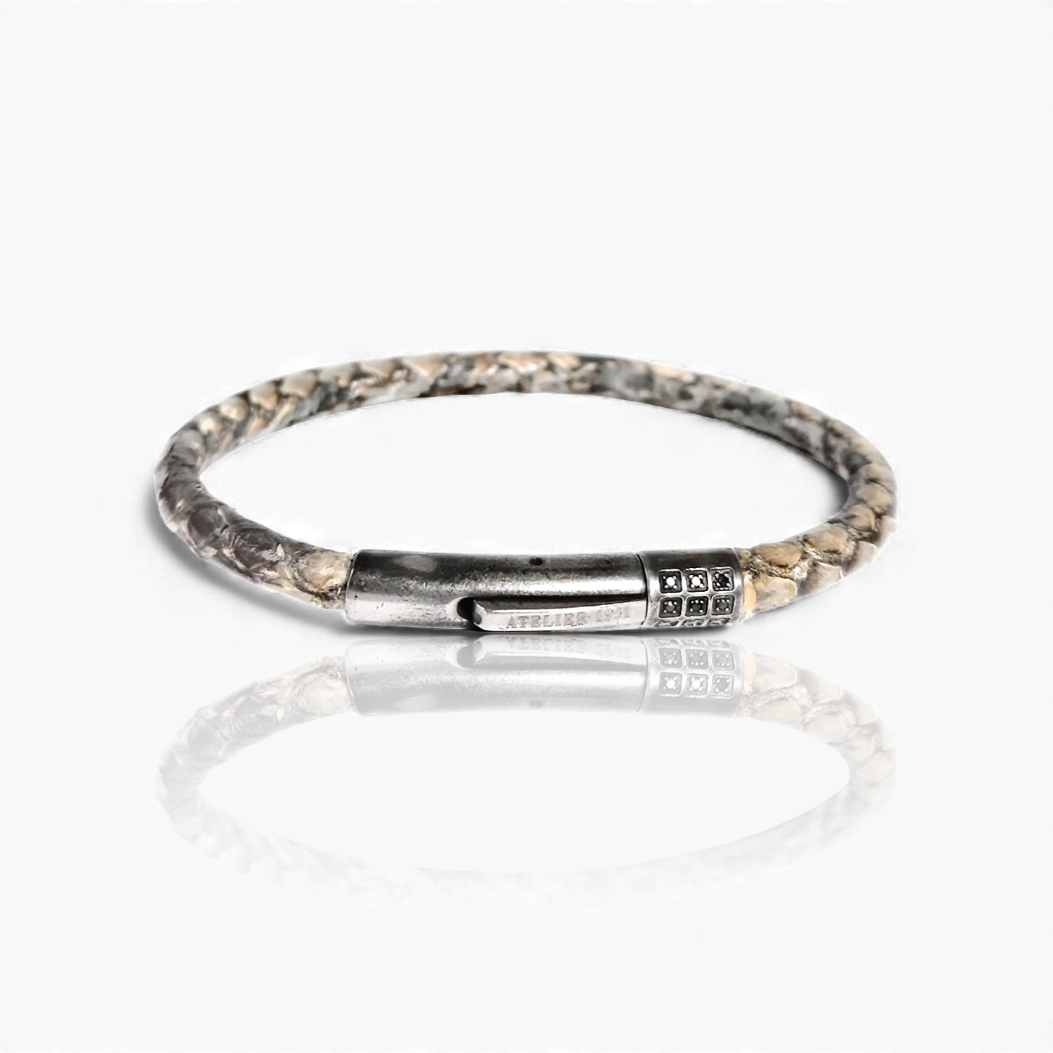 Snakeskin Leather Bracelet (015c)
