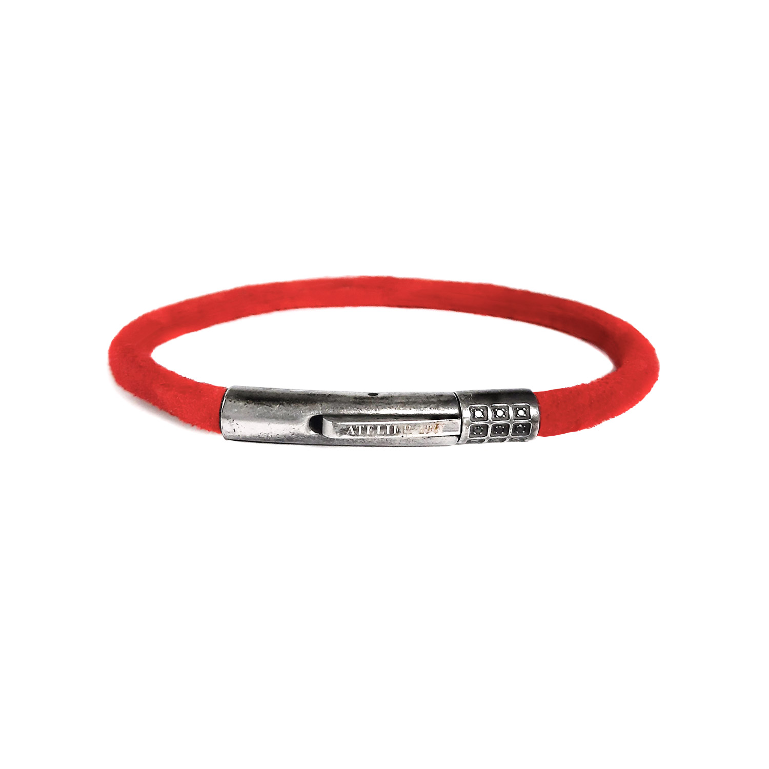 Red Kid Suede Bracelet (056)