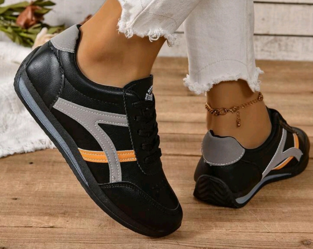 Black and Gray Casual Sneakers