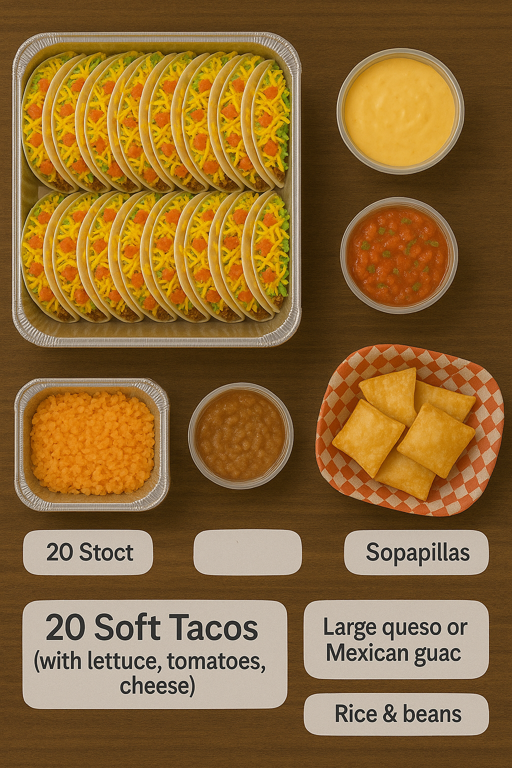 Family Packs (Crispy/Soft Tacos)-Feeds 10