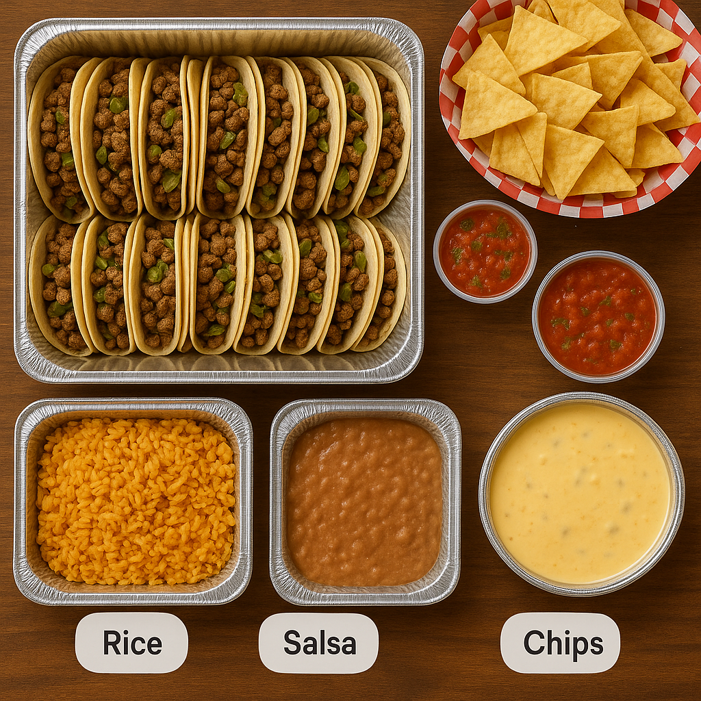 Family Packs-Fajita Tacos (Feeds 10) - $150