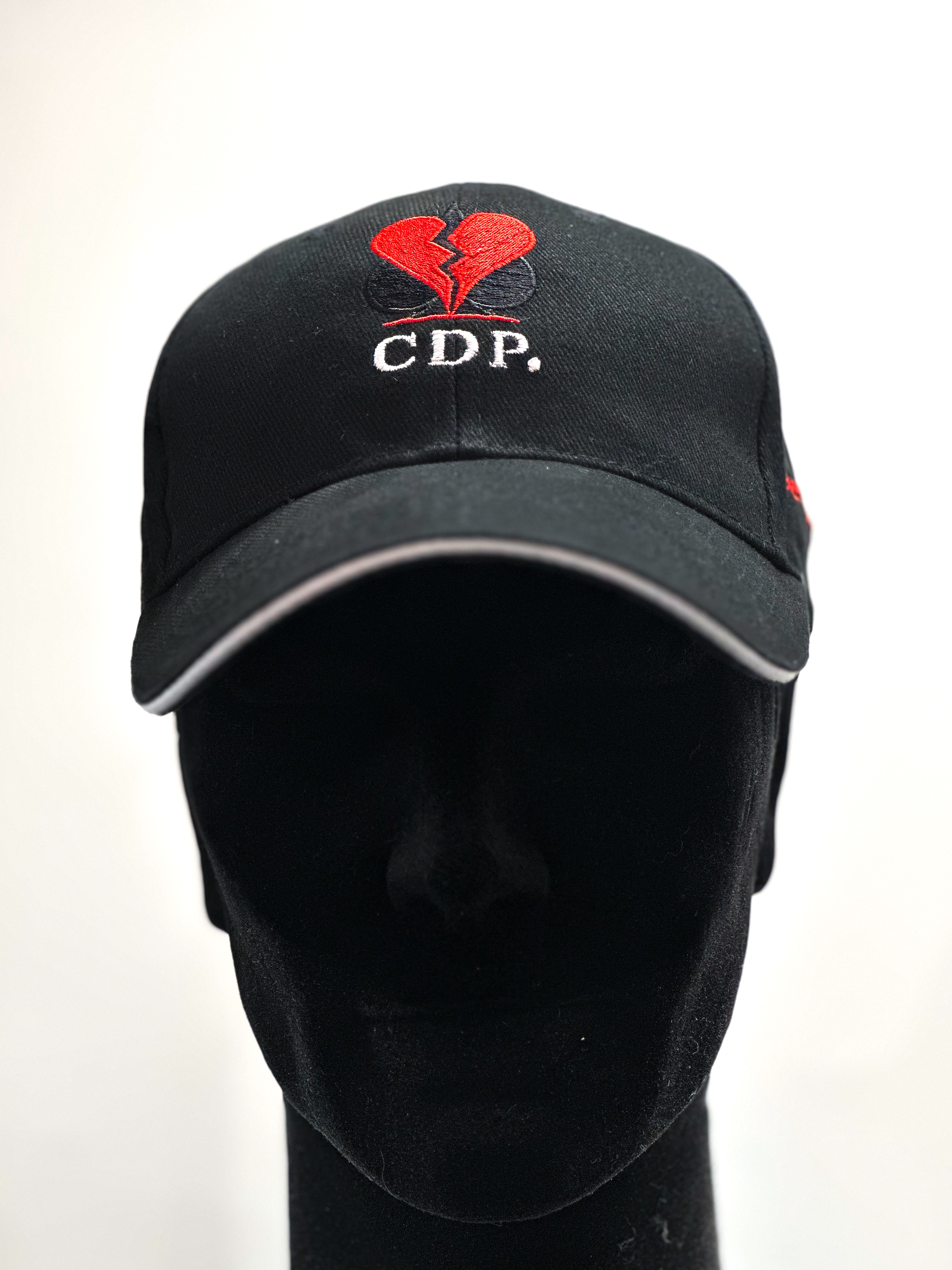Casquette CDP. — Noir Signature White Line — 