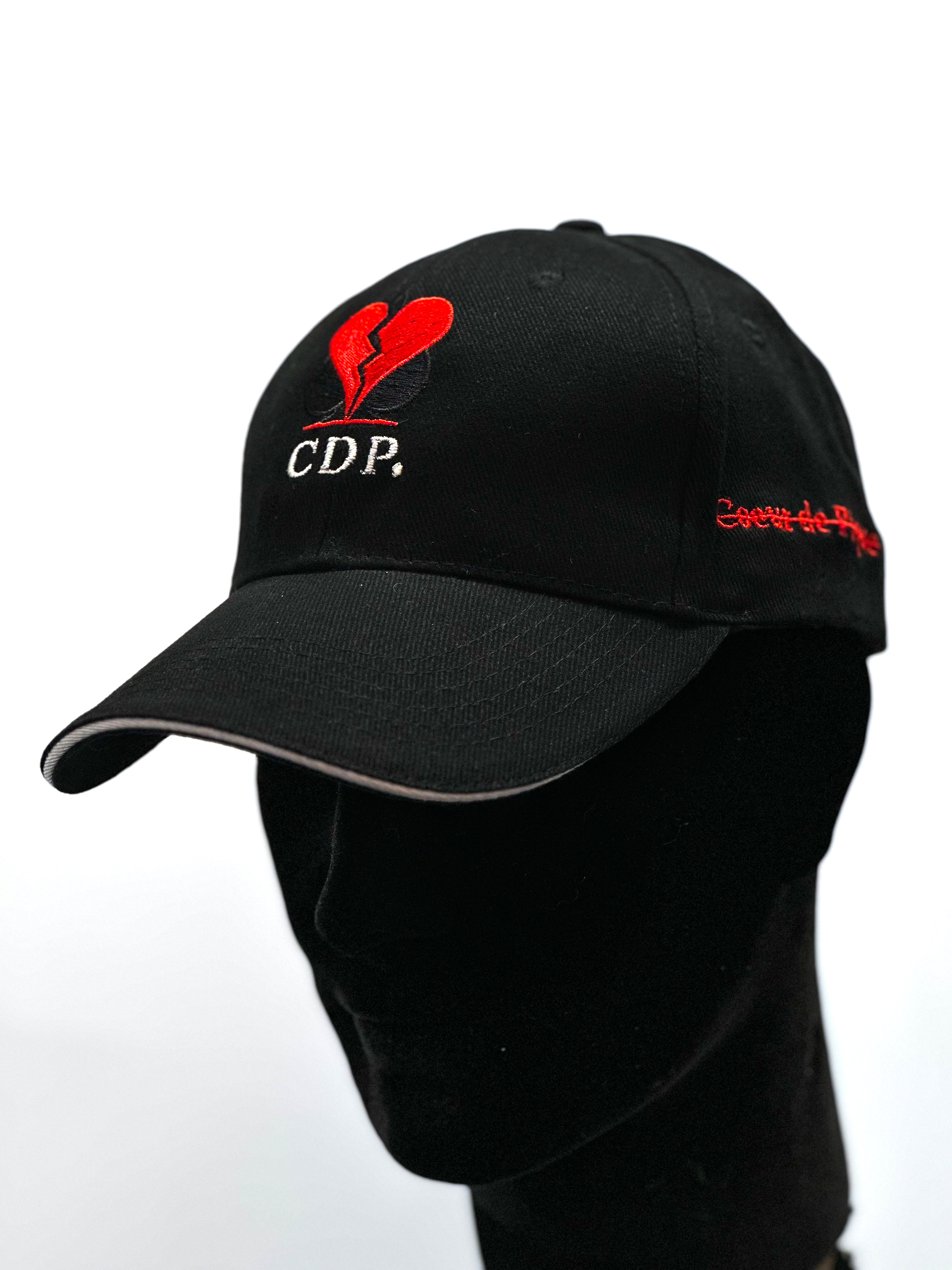 Casquette CDP. — Noir Signature White Line —