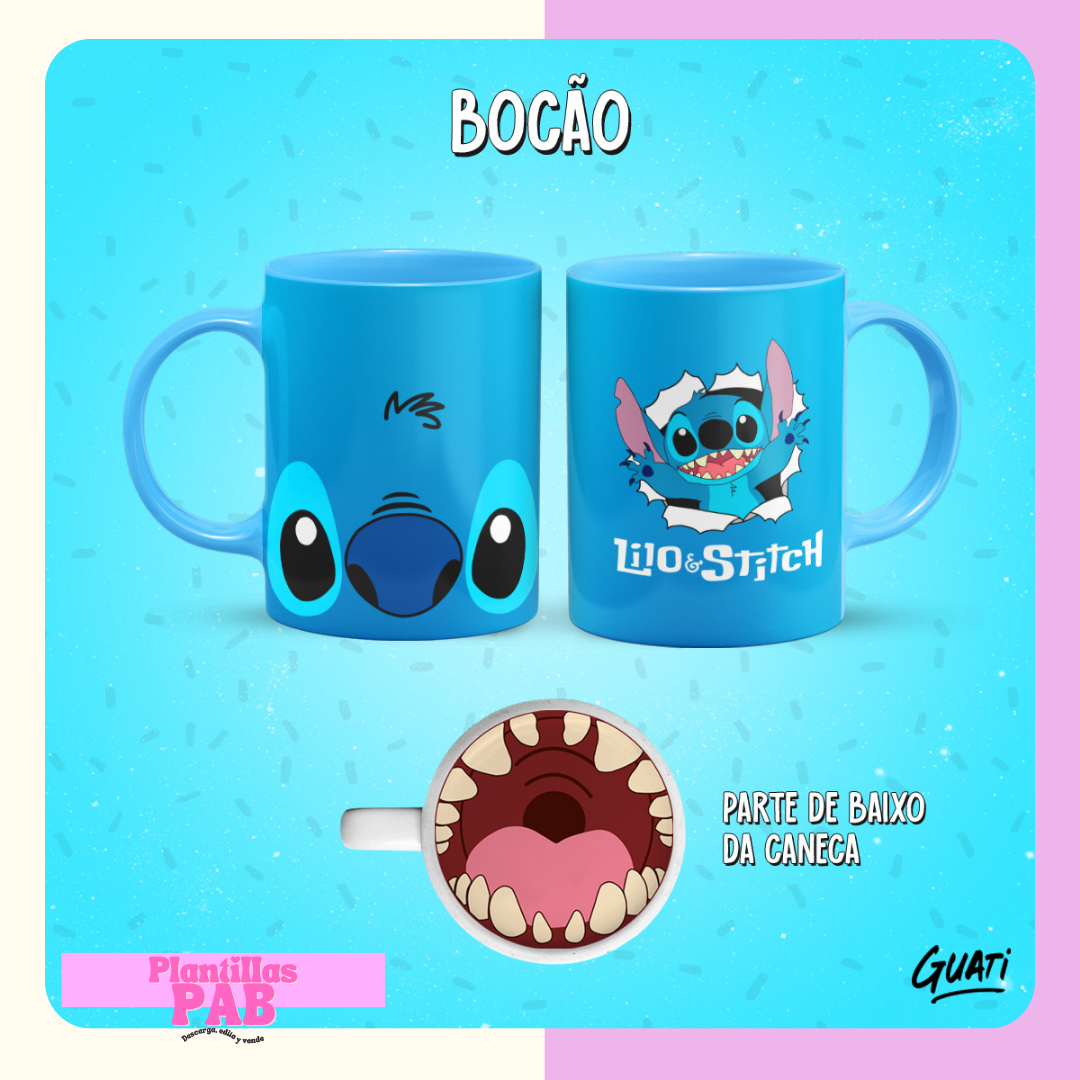 26 Diseños Plantillas Tazas Bocas Animadas Archivos PNG