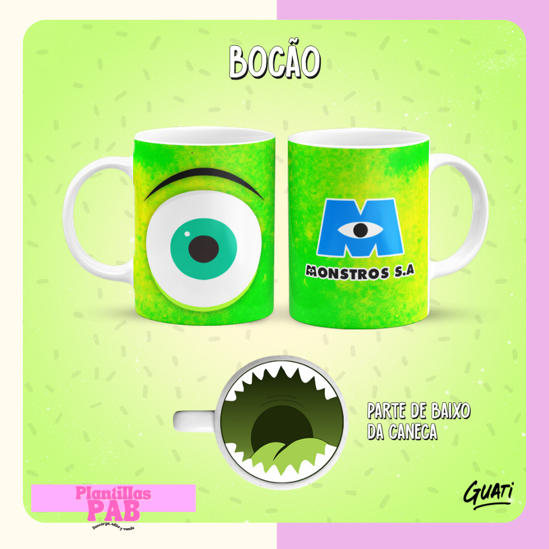 26 Diseños Plantillas Tazas Bocas Animadas Archivos PNG