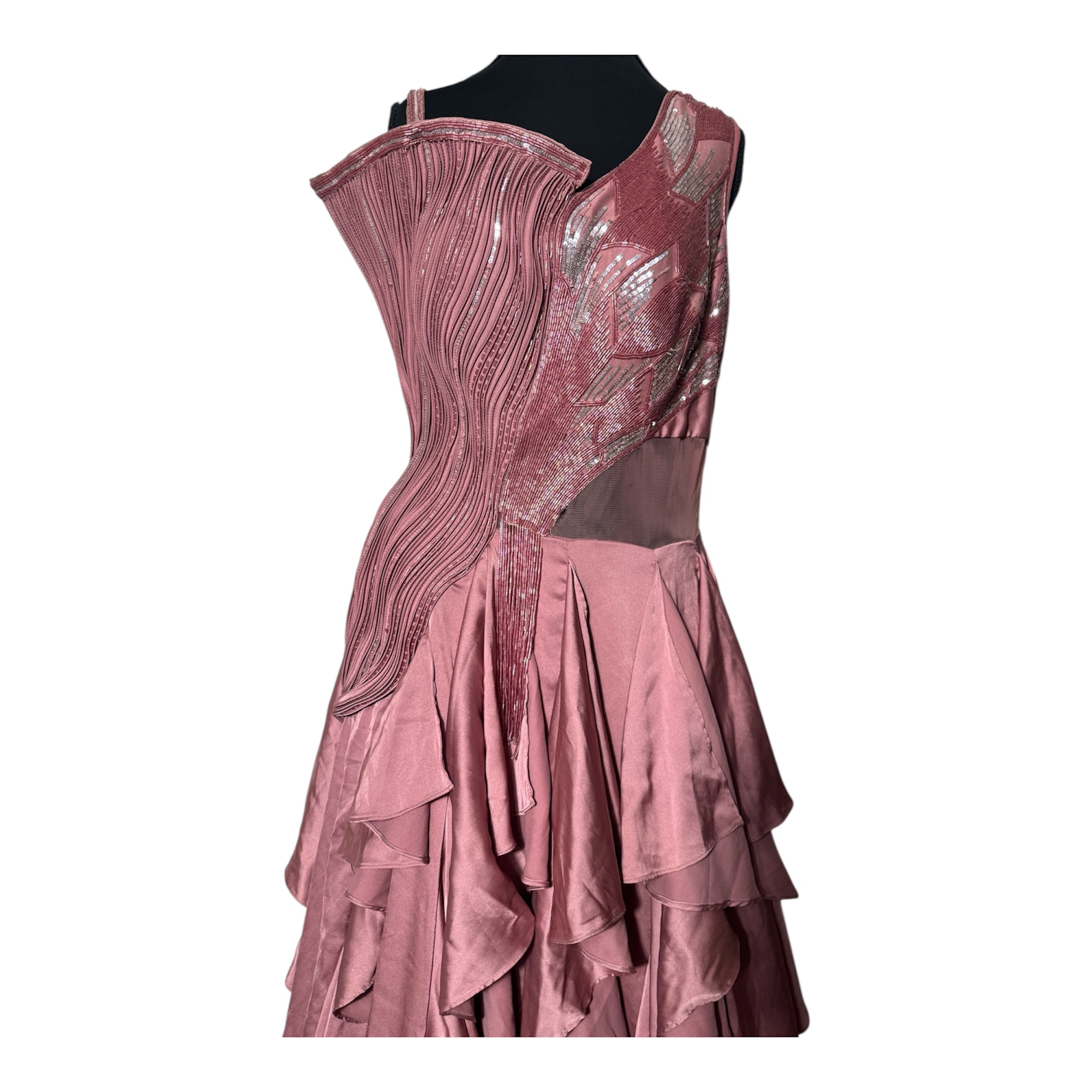 Elegant Peach Evening Gown