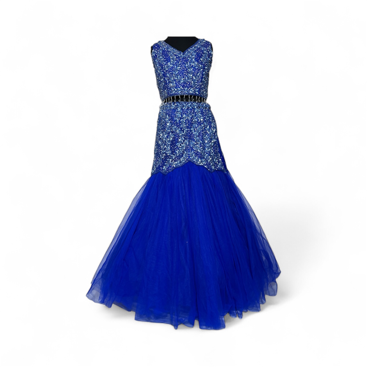 Royal Blue Embellished Mermaid Gown
