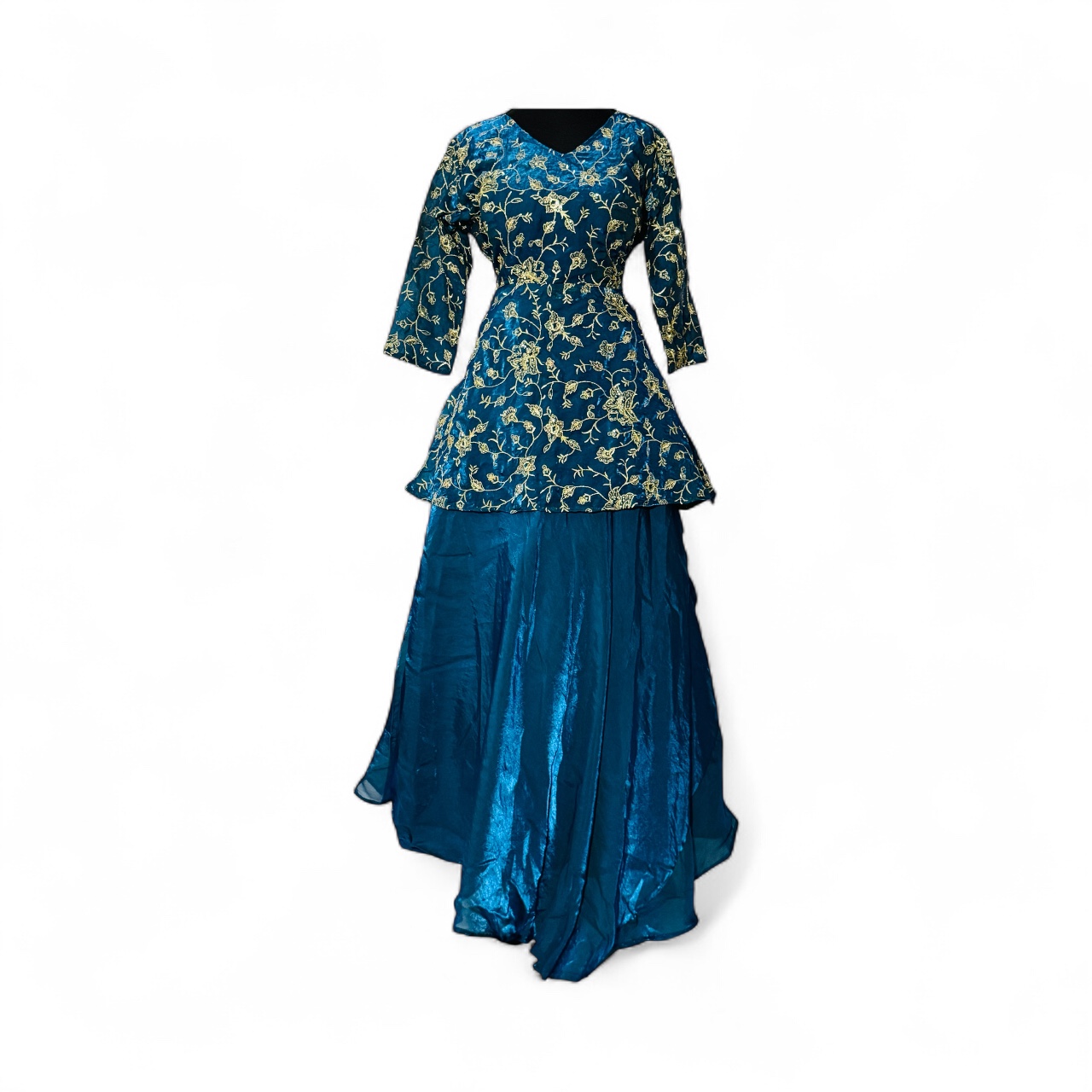 Traditional Sky Blue Embroidered Salwar Kameez