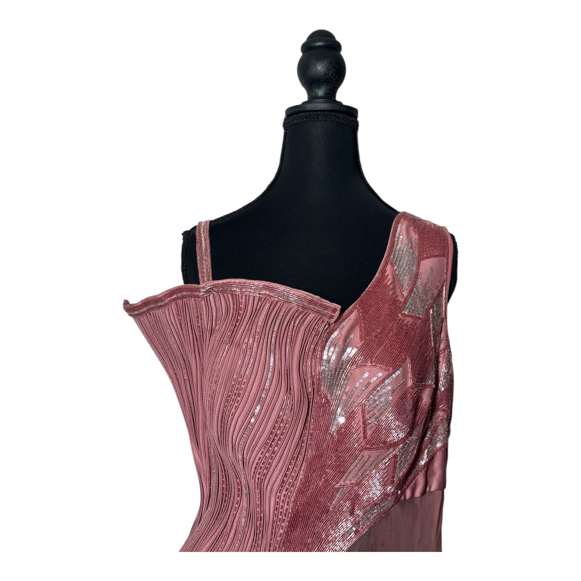 Elegant Peach Evening Gown