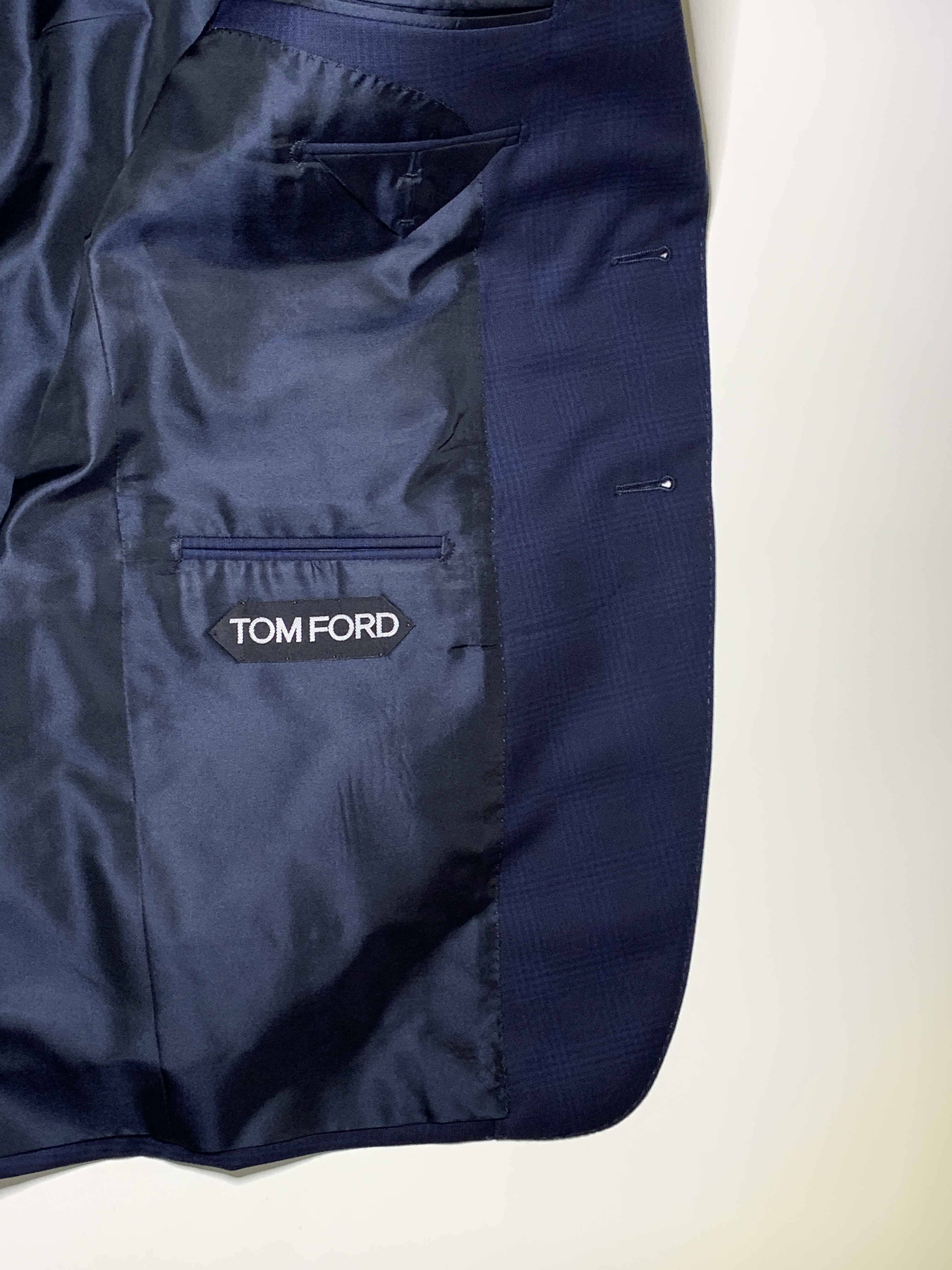 TOM FORD Navy Check Suit 