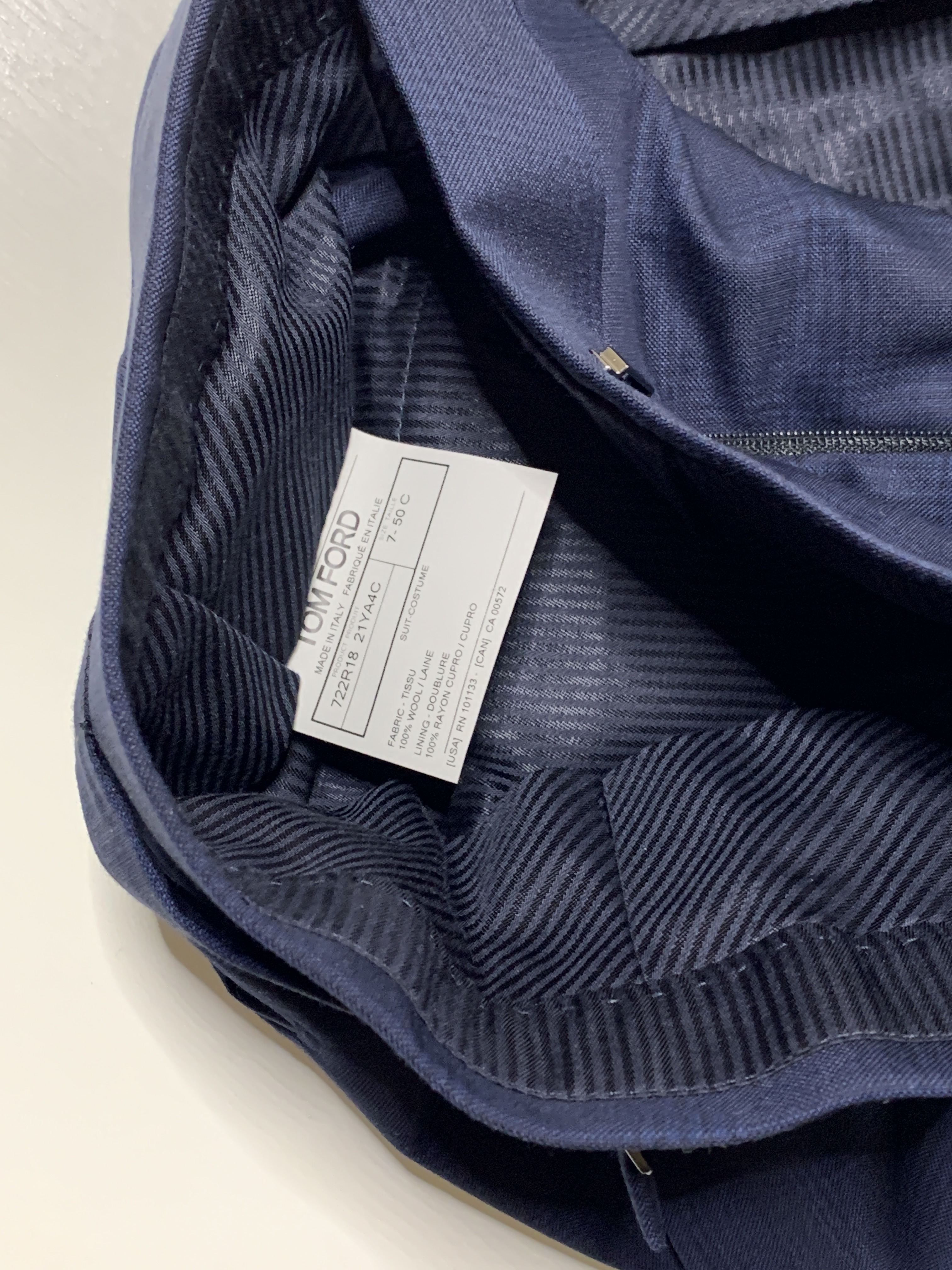 TOM FORD Navy Check Suit 