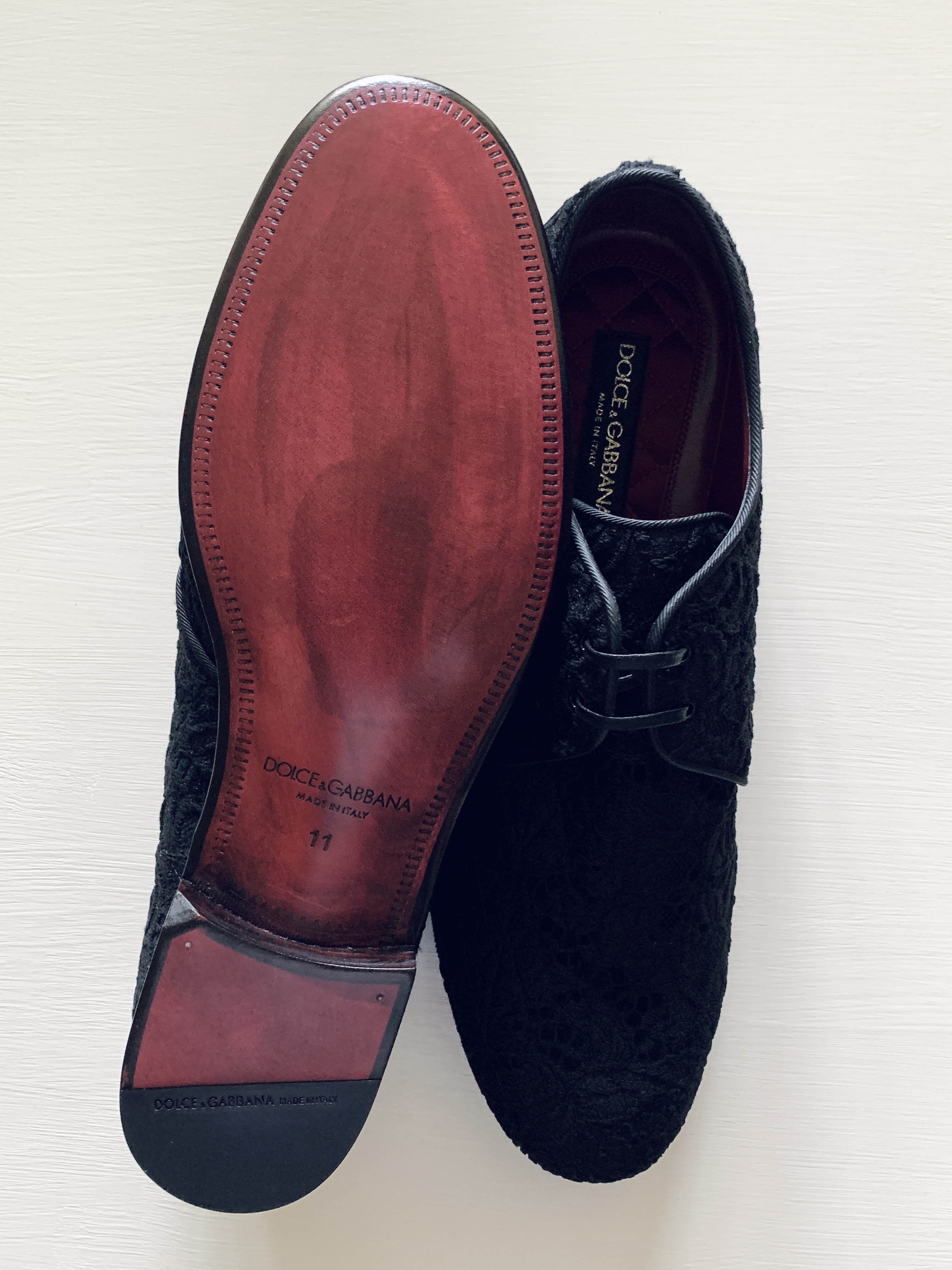 DOLCE & GABBANA Black Lace Dress Shoes