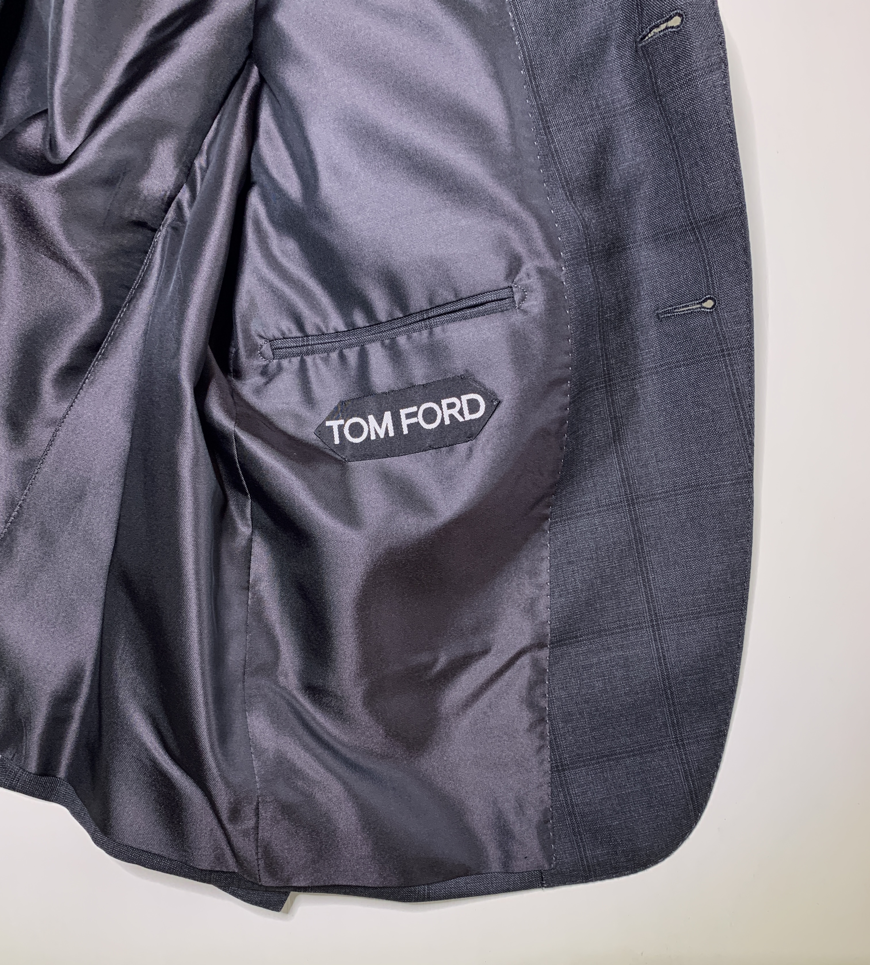 TOM FORD Peak Lapel Plaid Blazer