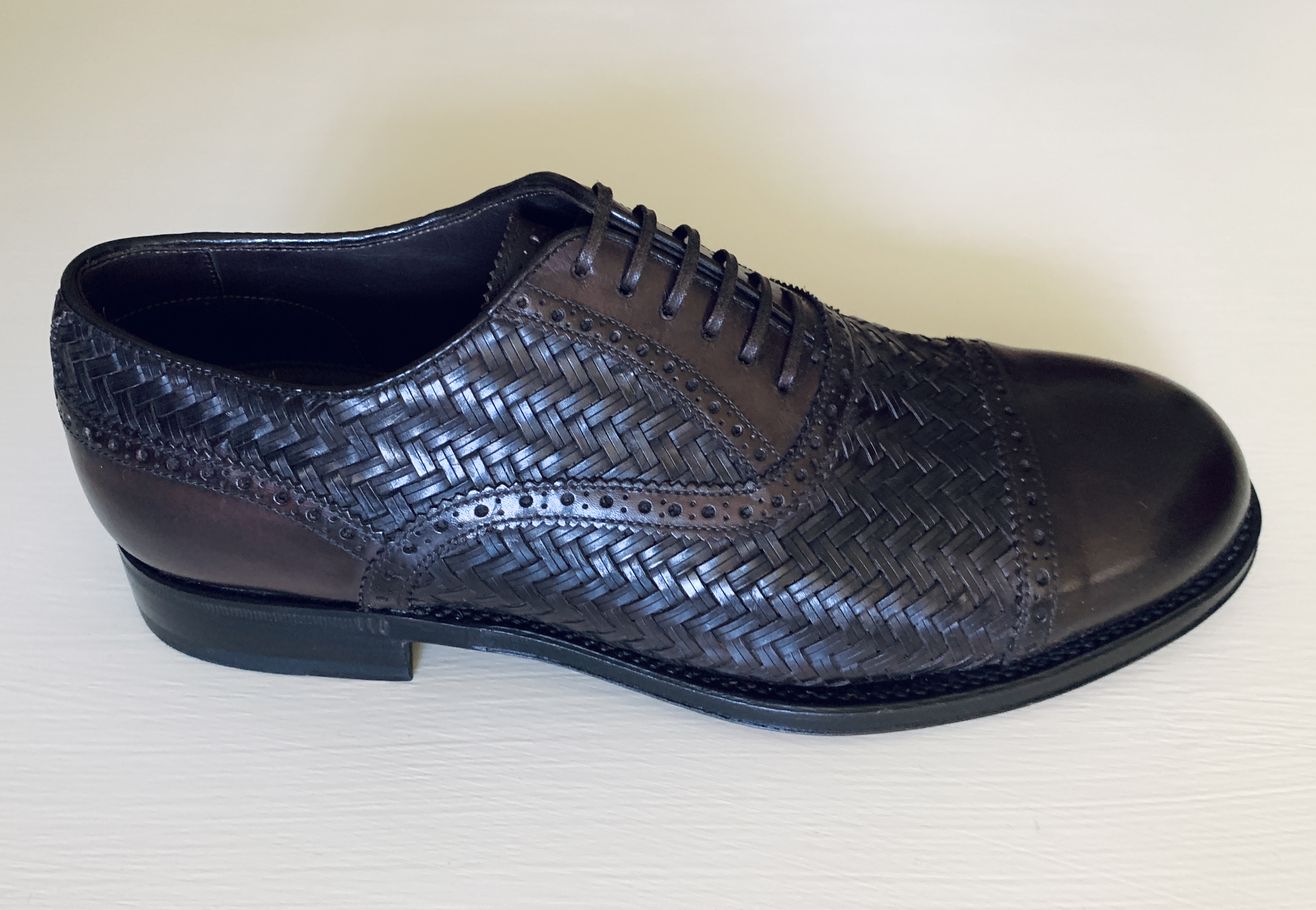 BRIONI Woven Leather Oxford Shoes