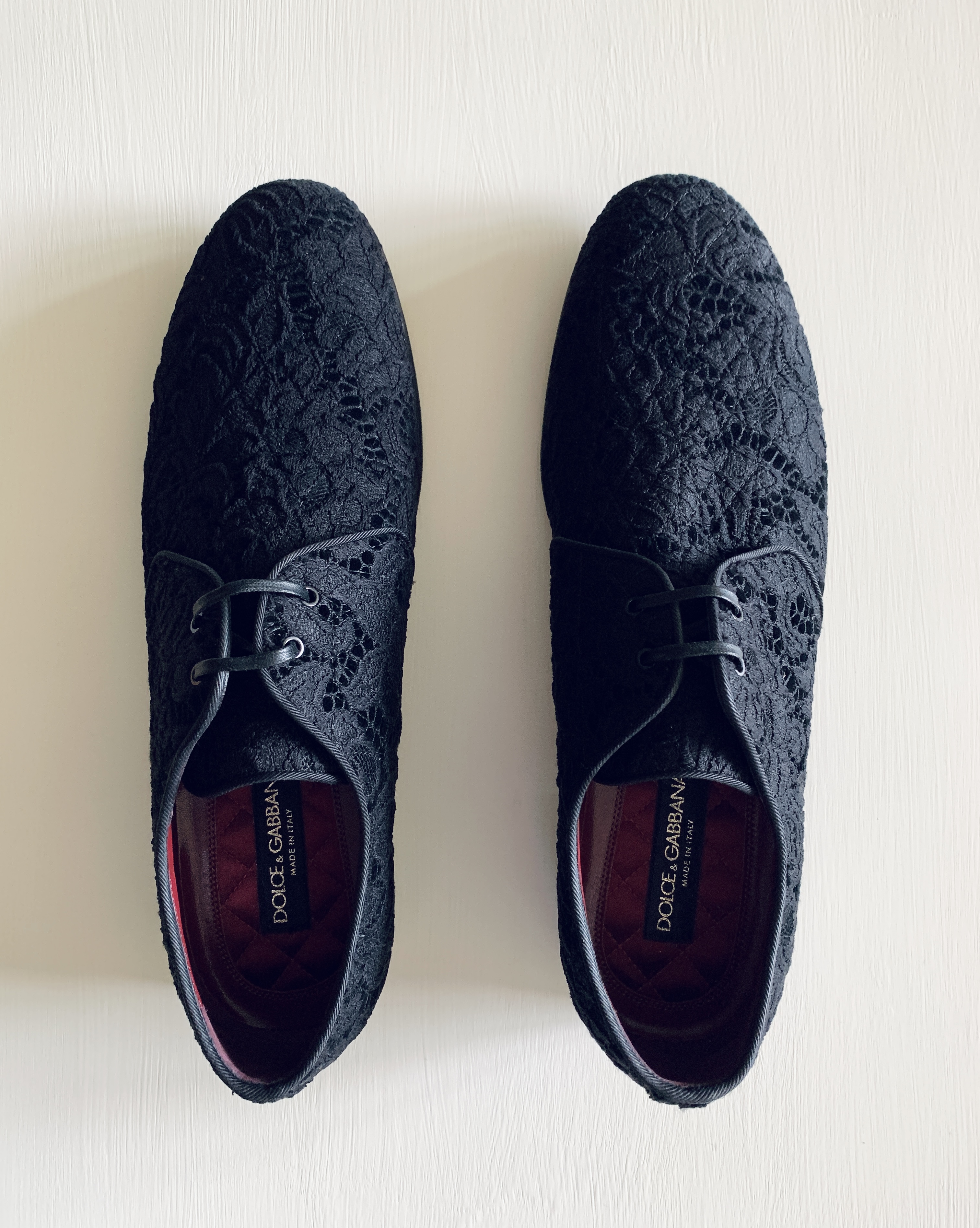 DOLCE & GABBANA Black Lace Dress Shoes