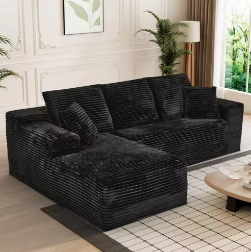 Modern Black Sectional Sofa