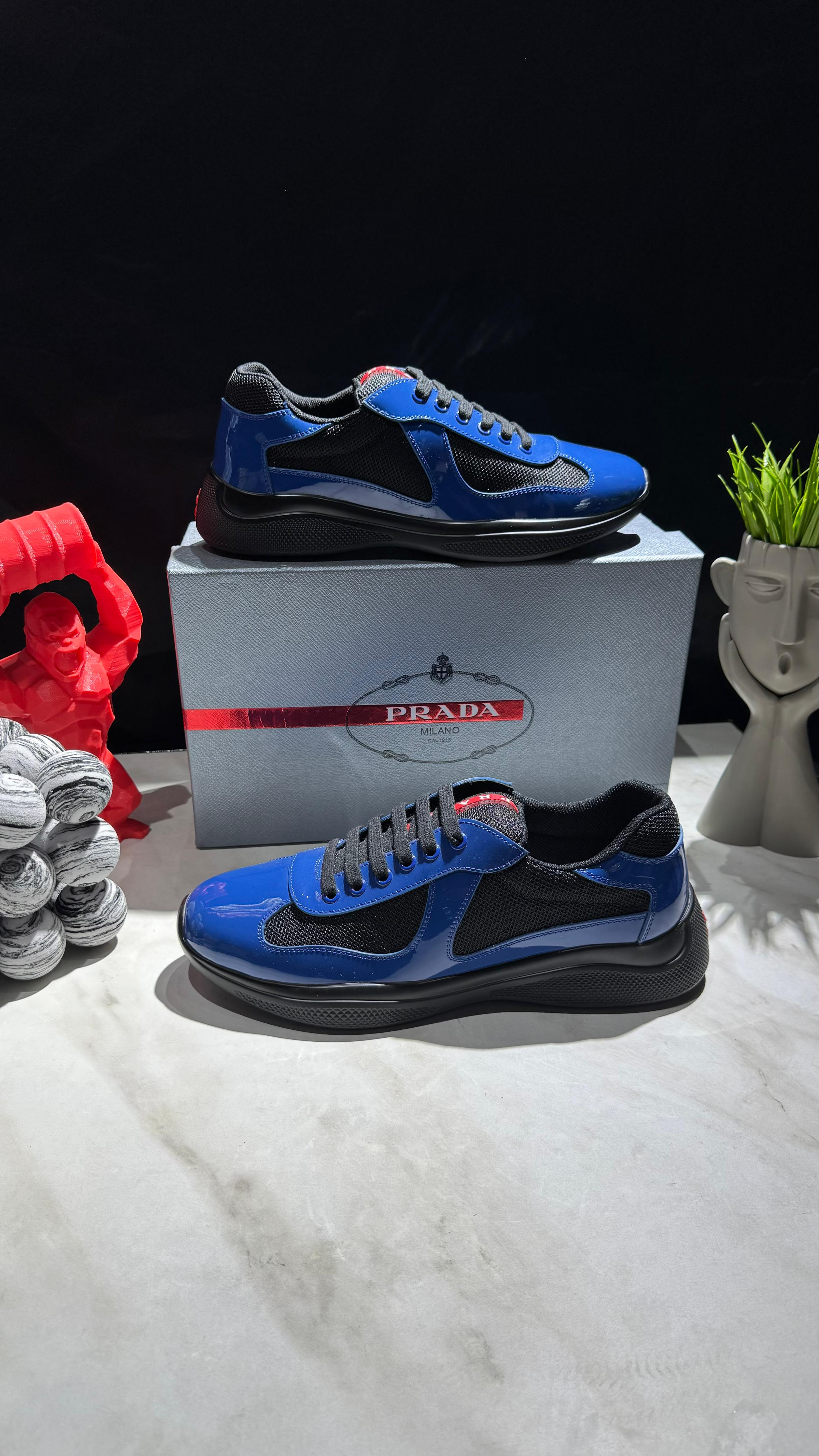 Mesh & Patent Sneakers – Bold and Shiny