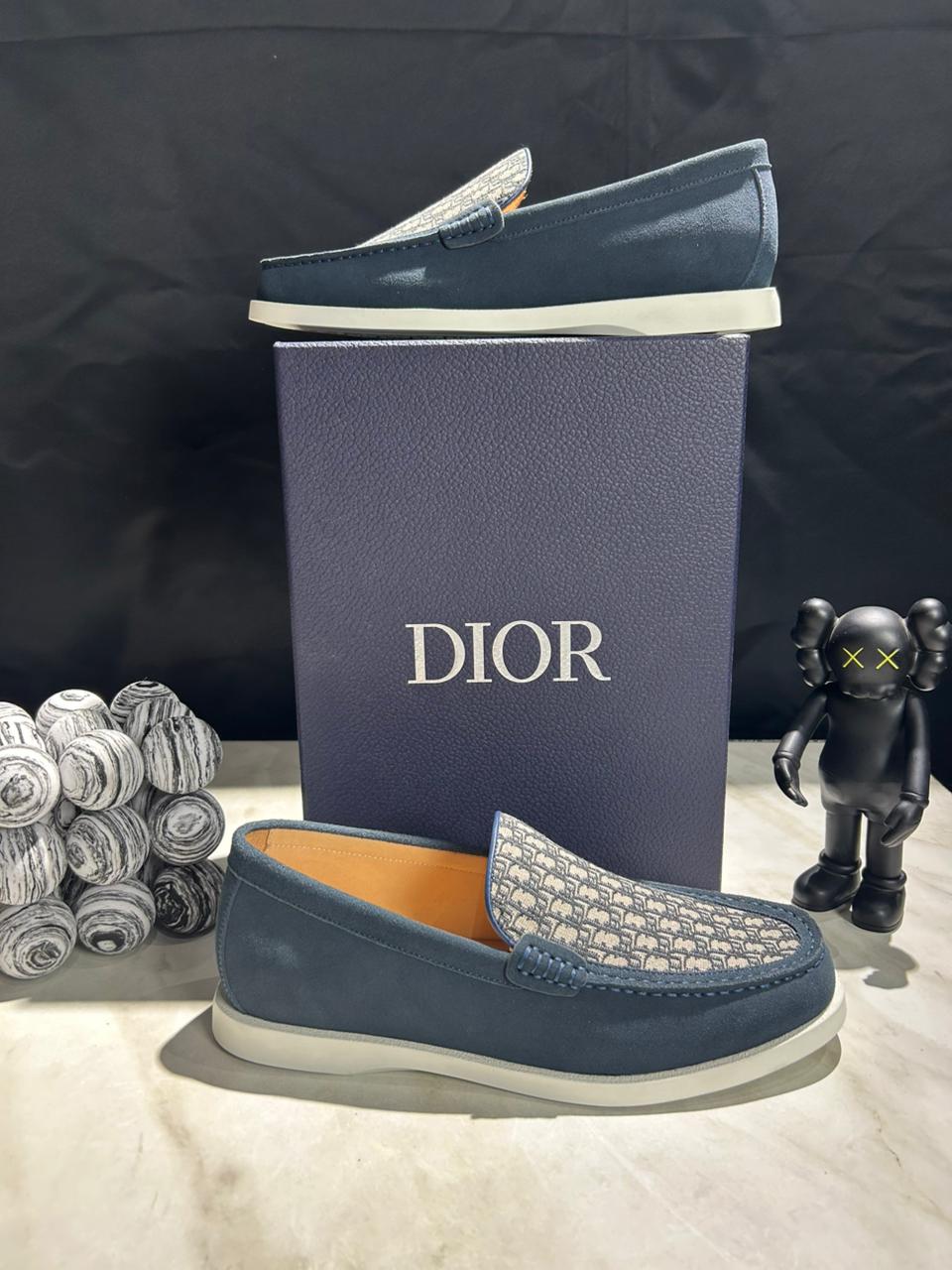 Men's Loafers with Signature Pattern Accent