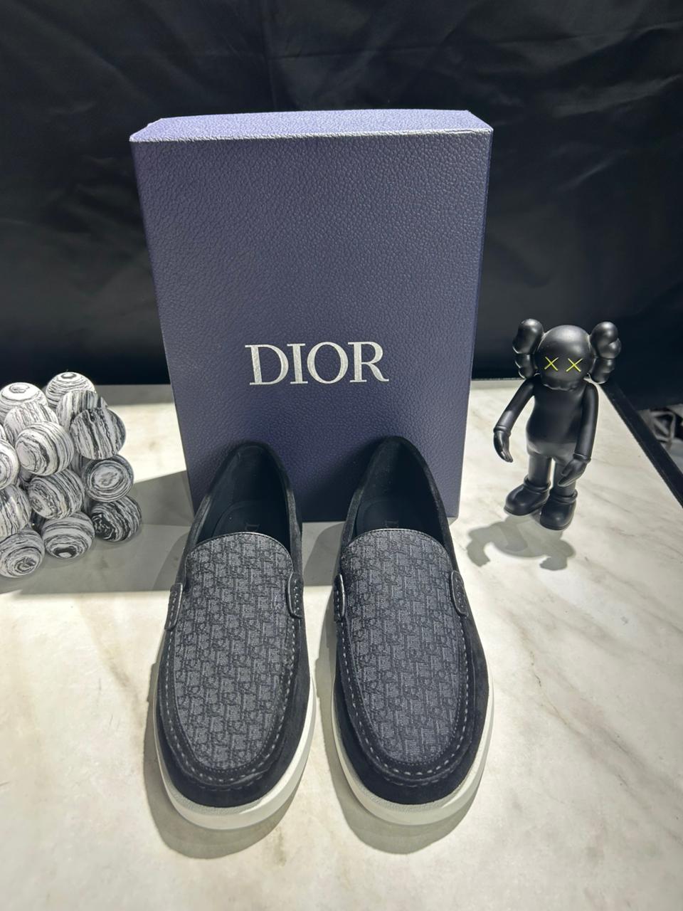 Men's Loafers with Signature Pattern Accent