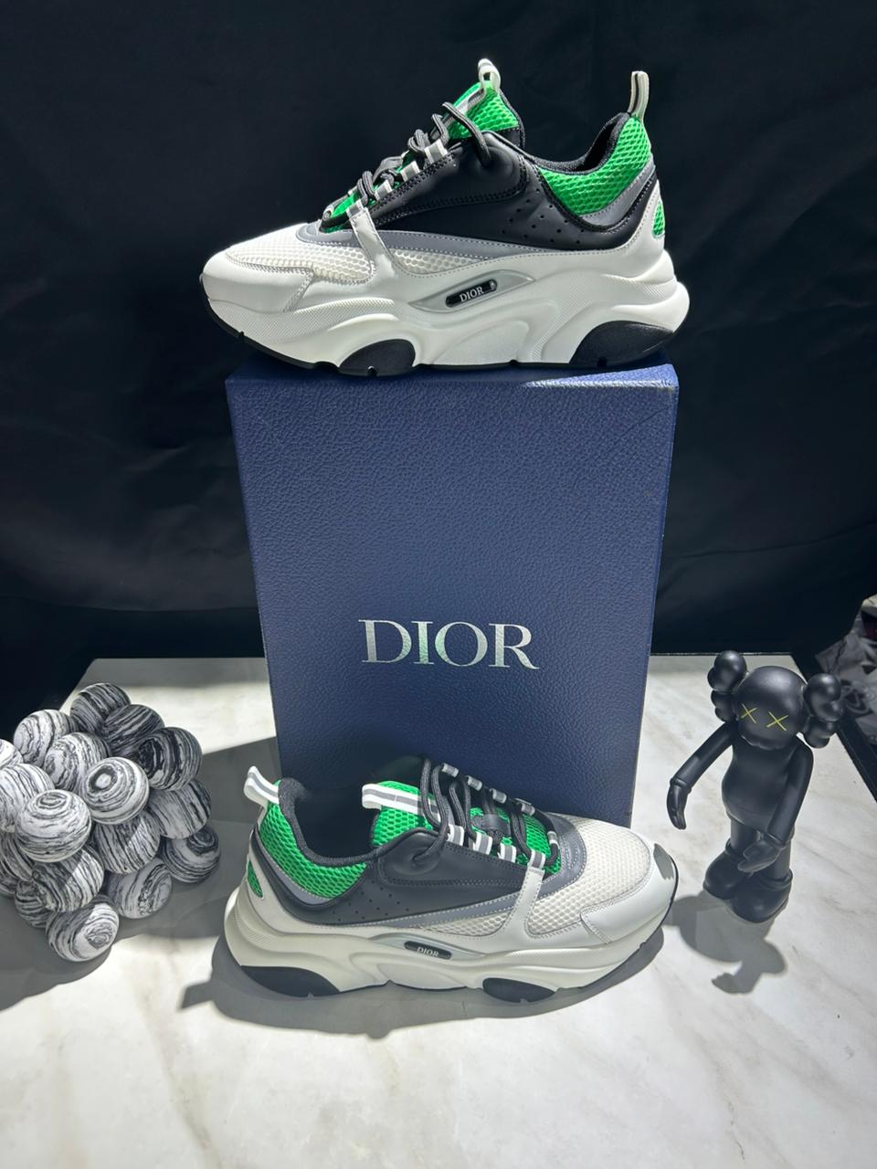 Chunky Men's Sneakers with Mesh and Leather Details