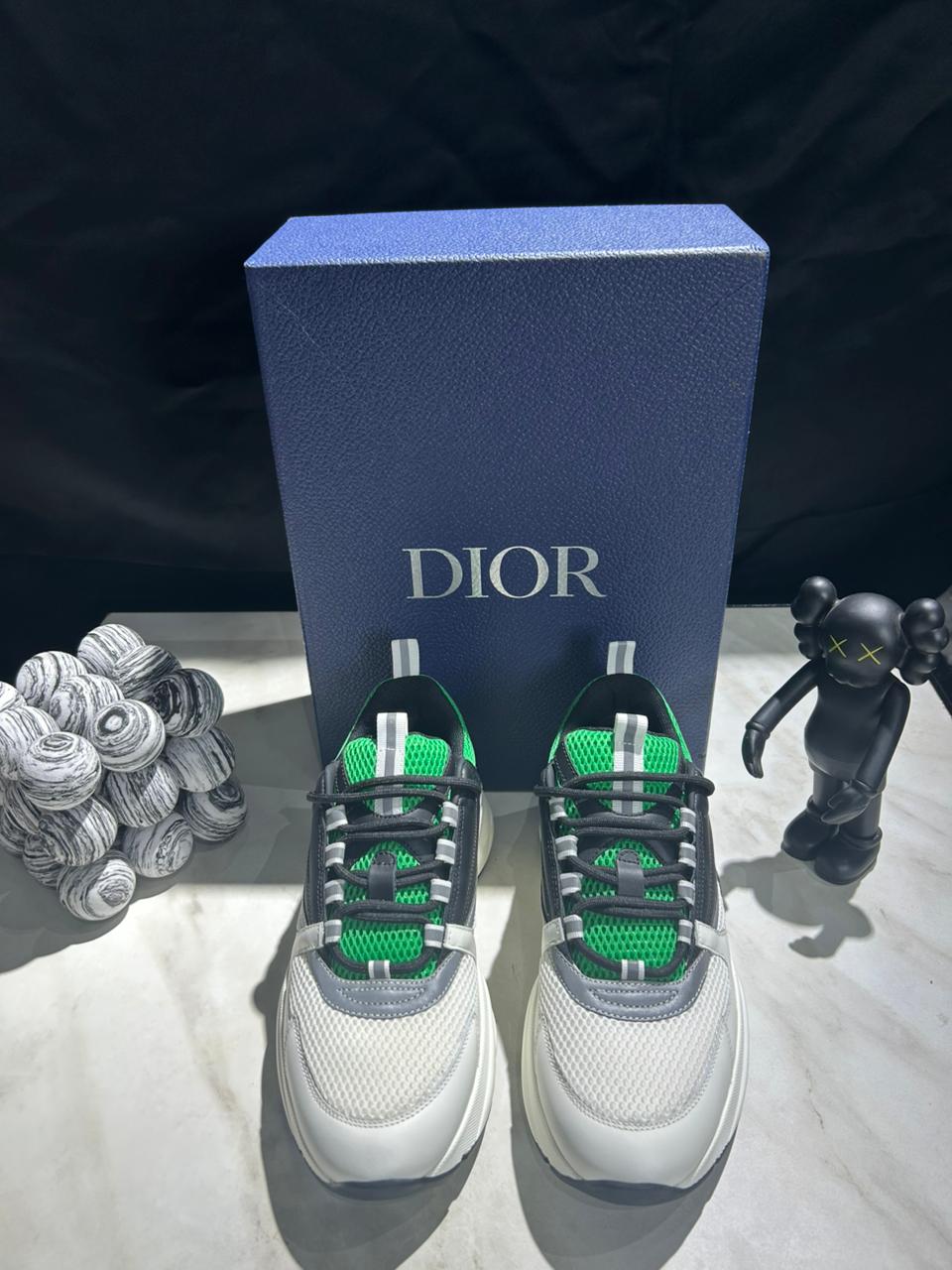 Chunky Men's Sneakers with Mesh and Leather Details