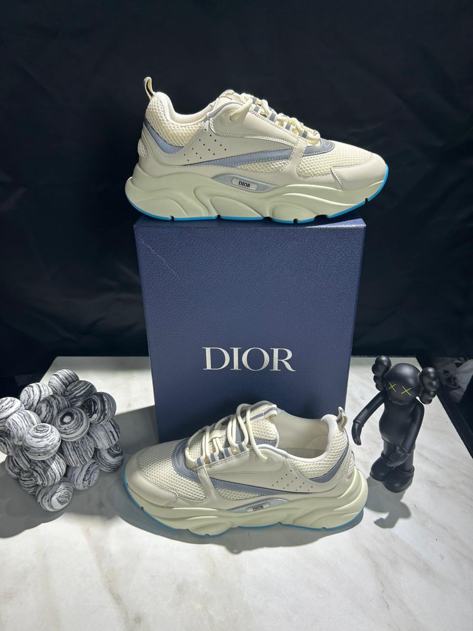 Chunky Men's Sneakers with Mesh and Leather Details