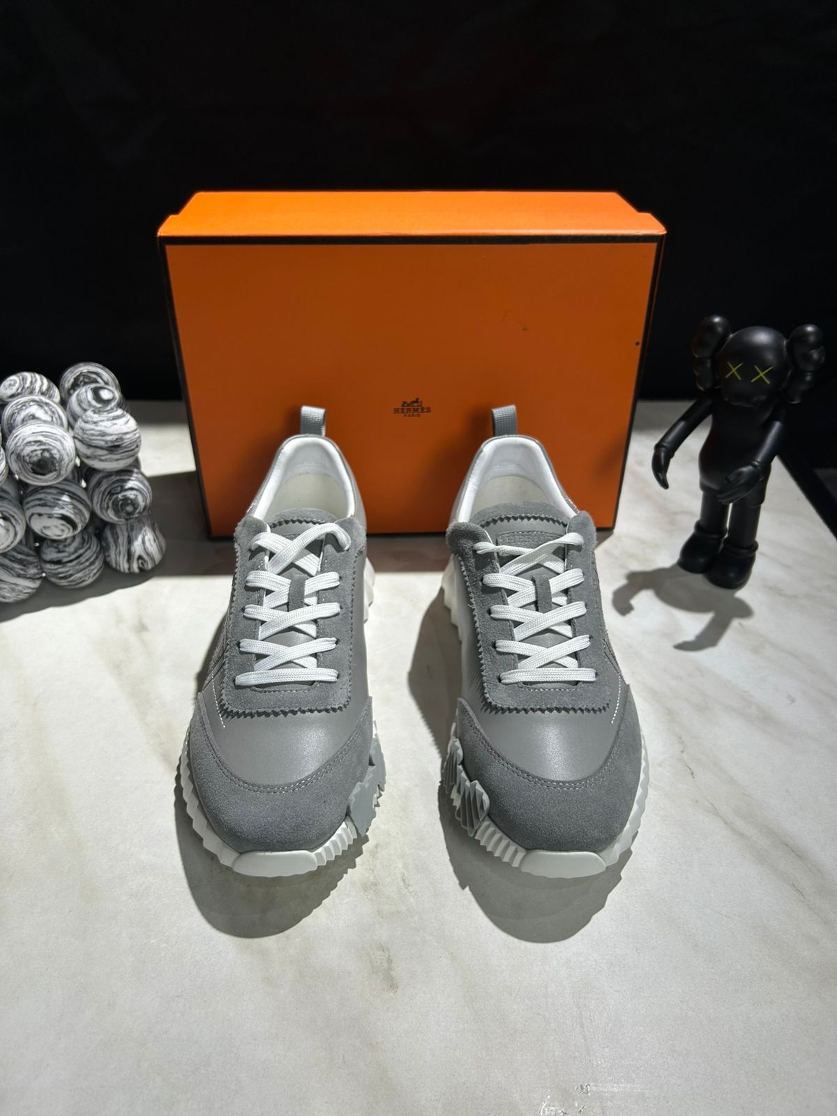 Men's Designer-Inspired Sneakers with Architectural Stitching