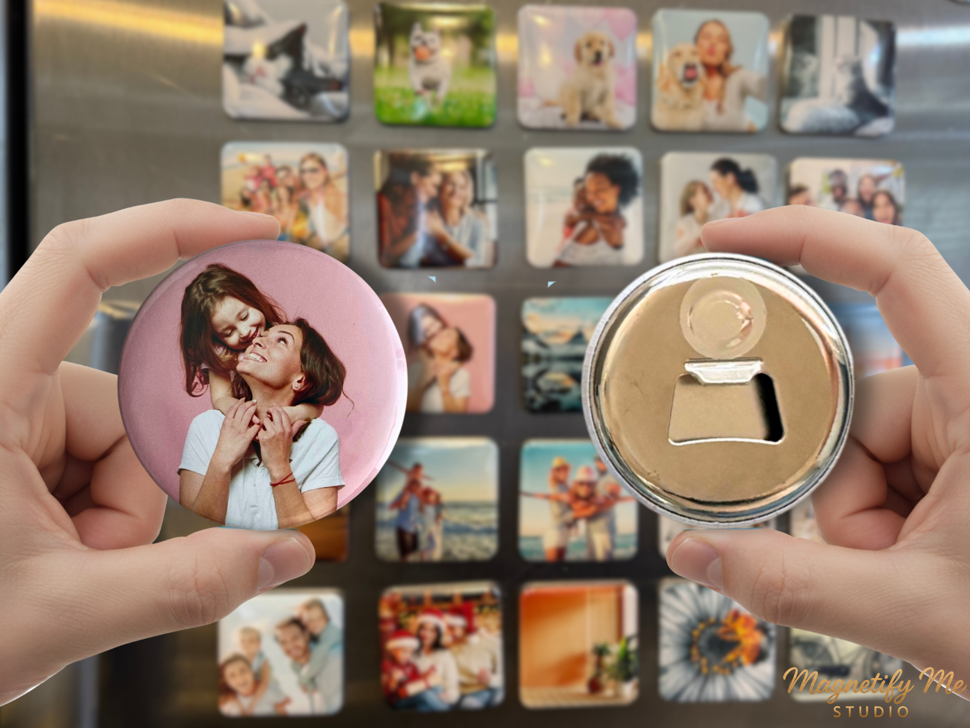 Custom Photo Bottle Opener Magnet – Open Drinks, Keep Memories Close