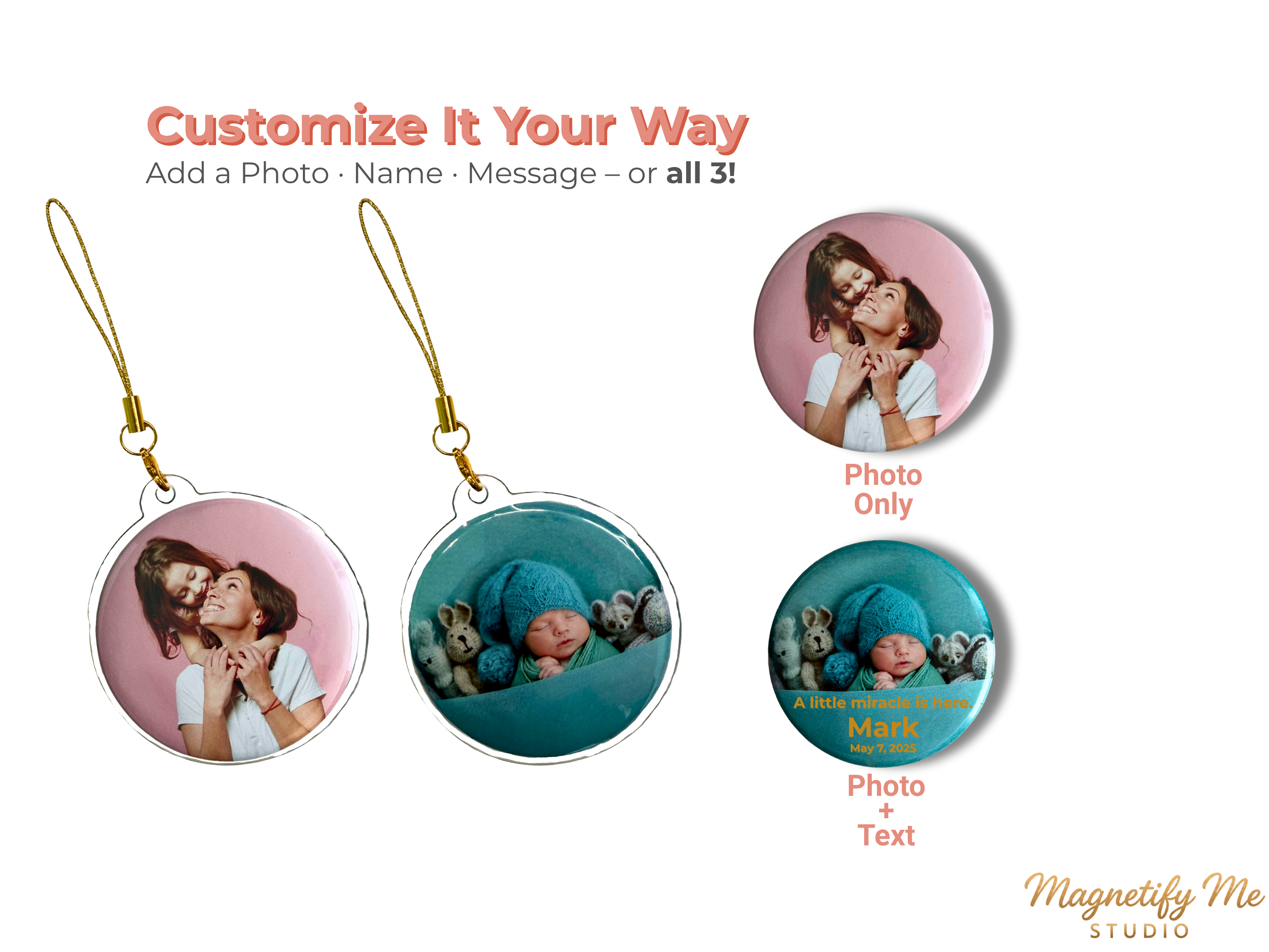 Custom Photo Ornament Magnet Set – Holiday Magic That Lasts Beyond the Tree