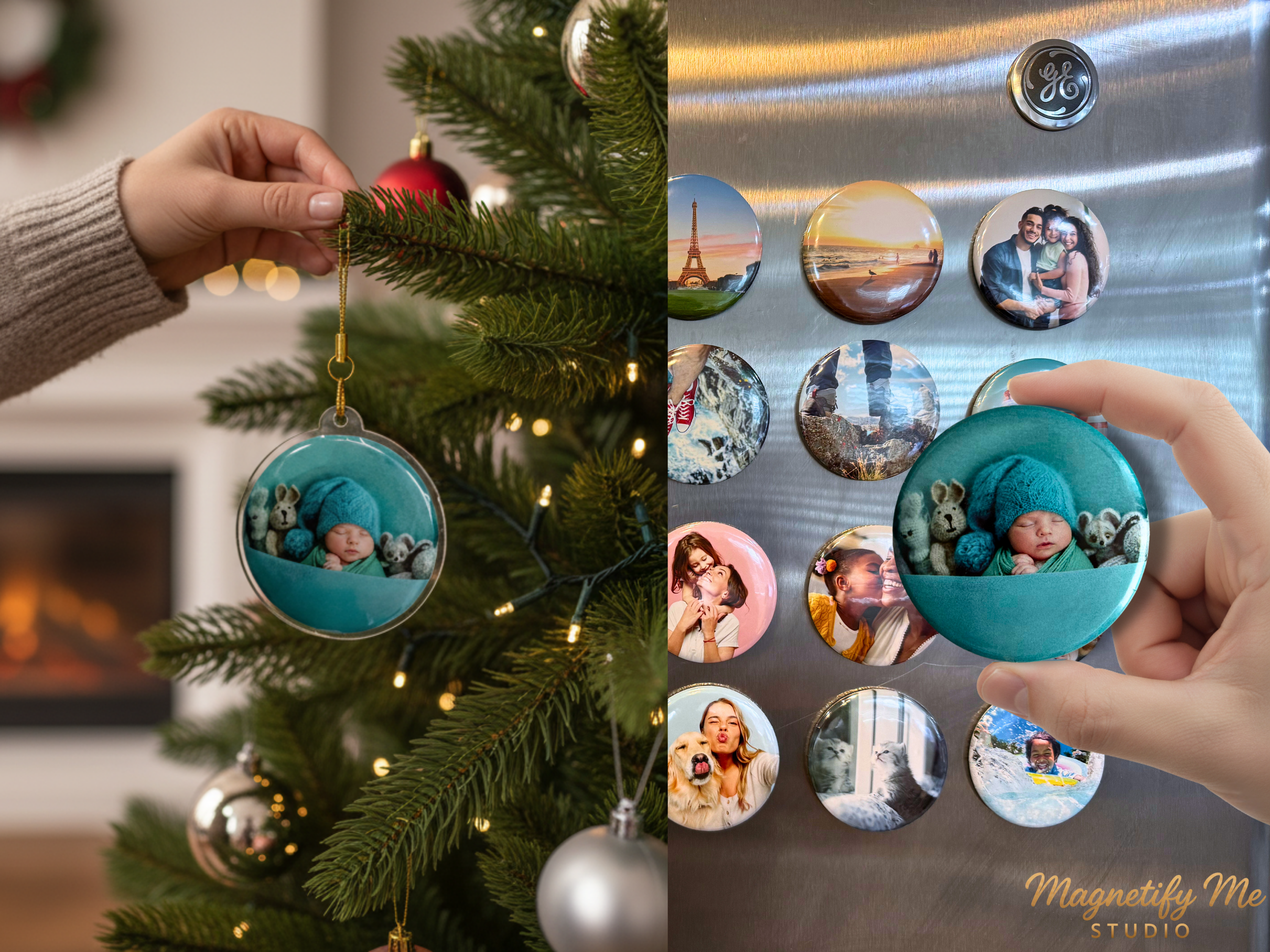 Custom Photo Ornament Magnet Set – Holiday Magic That Lasts Beyond the Tree