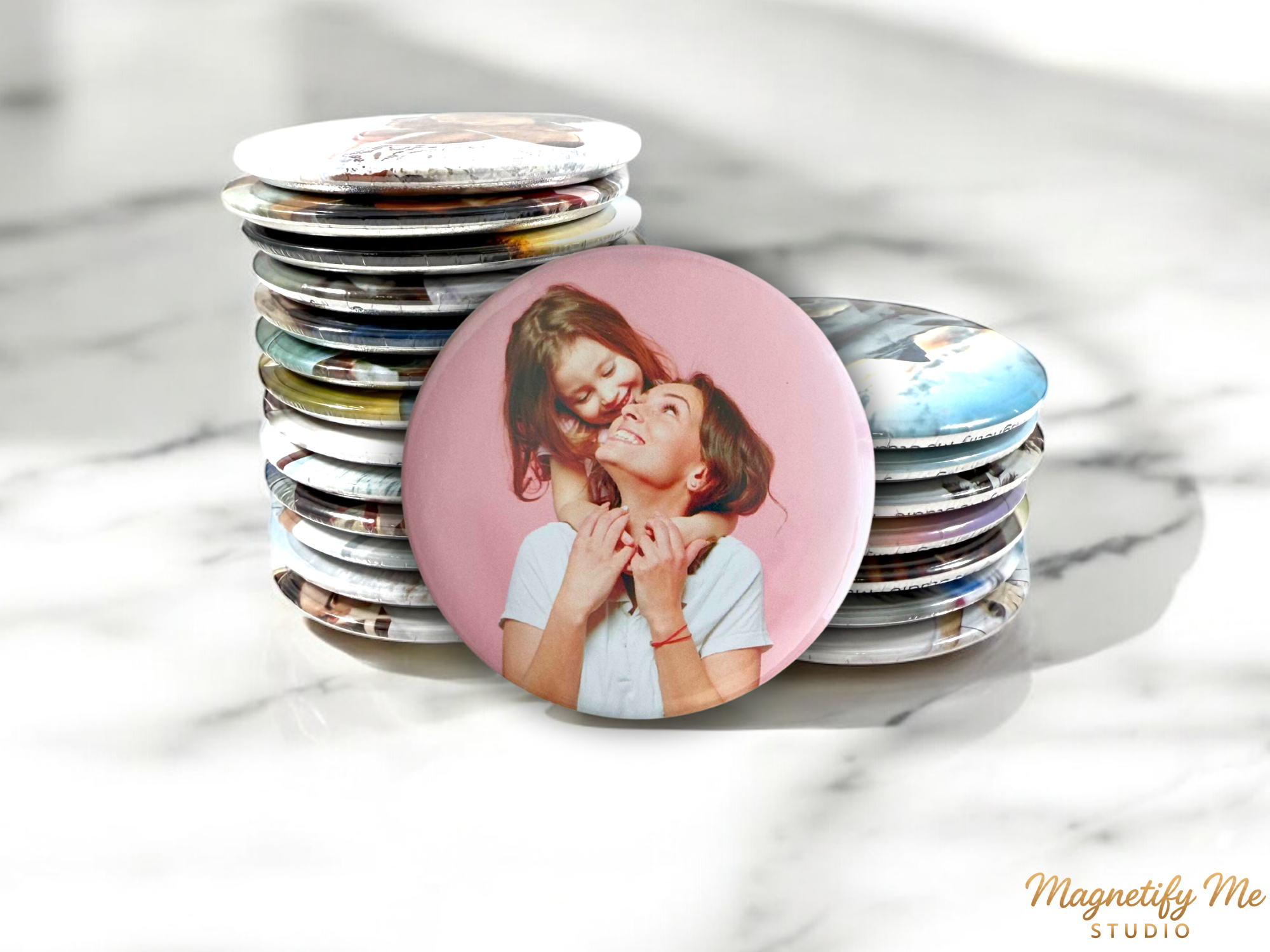 Custom Round Photo Magnet Set – Your Favorite Memories, Made Magnetic
